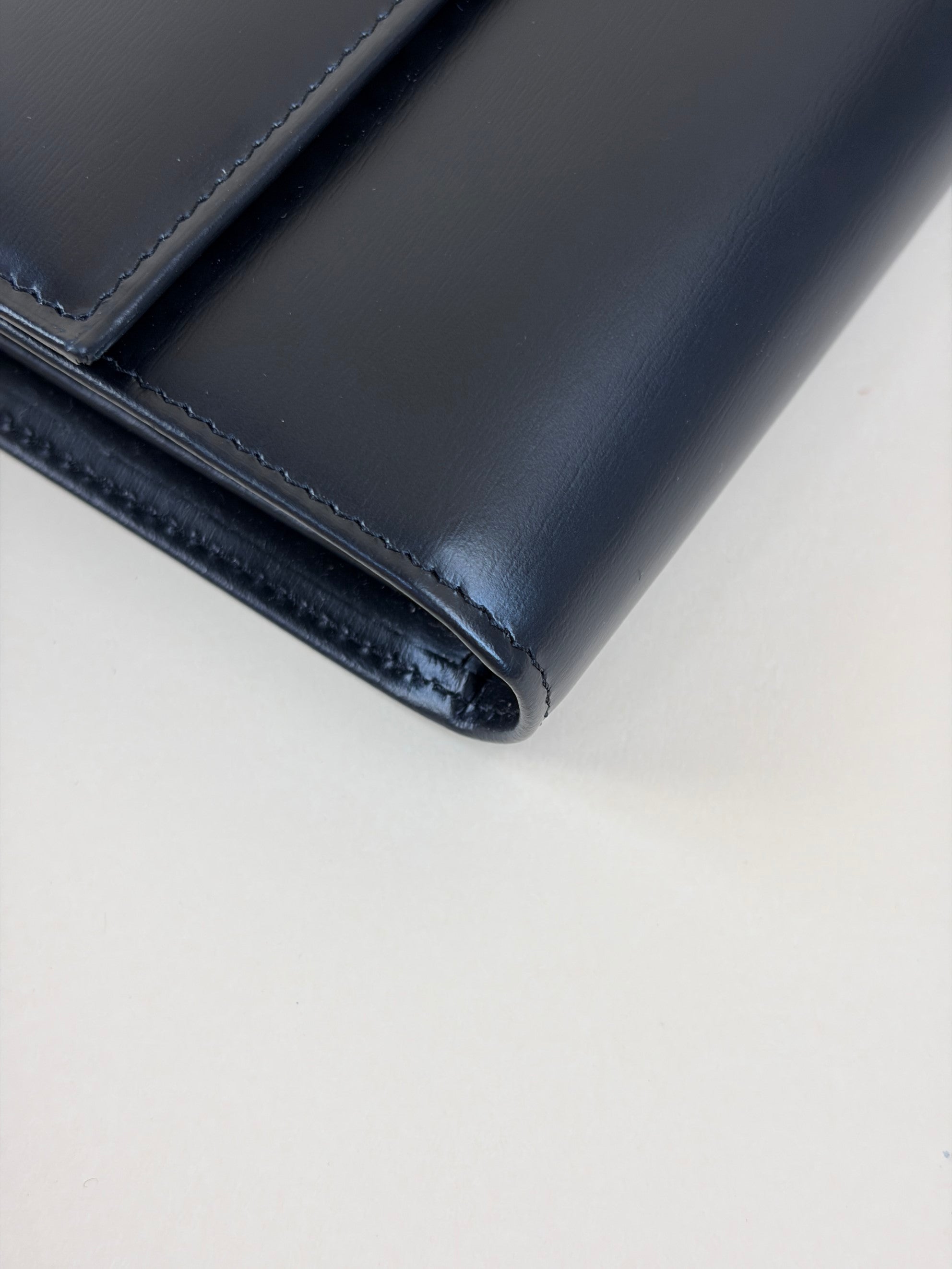 Cartier black panther long flap wallet trifold