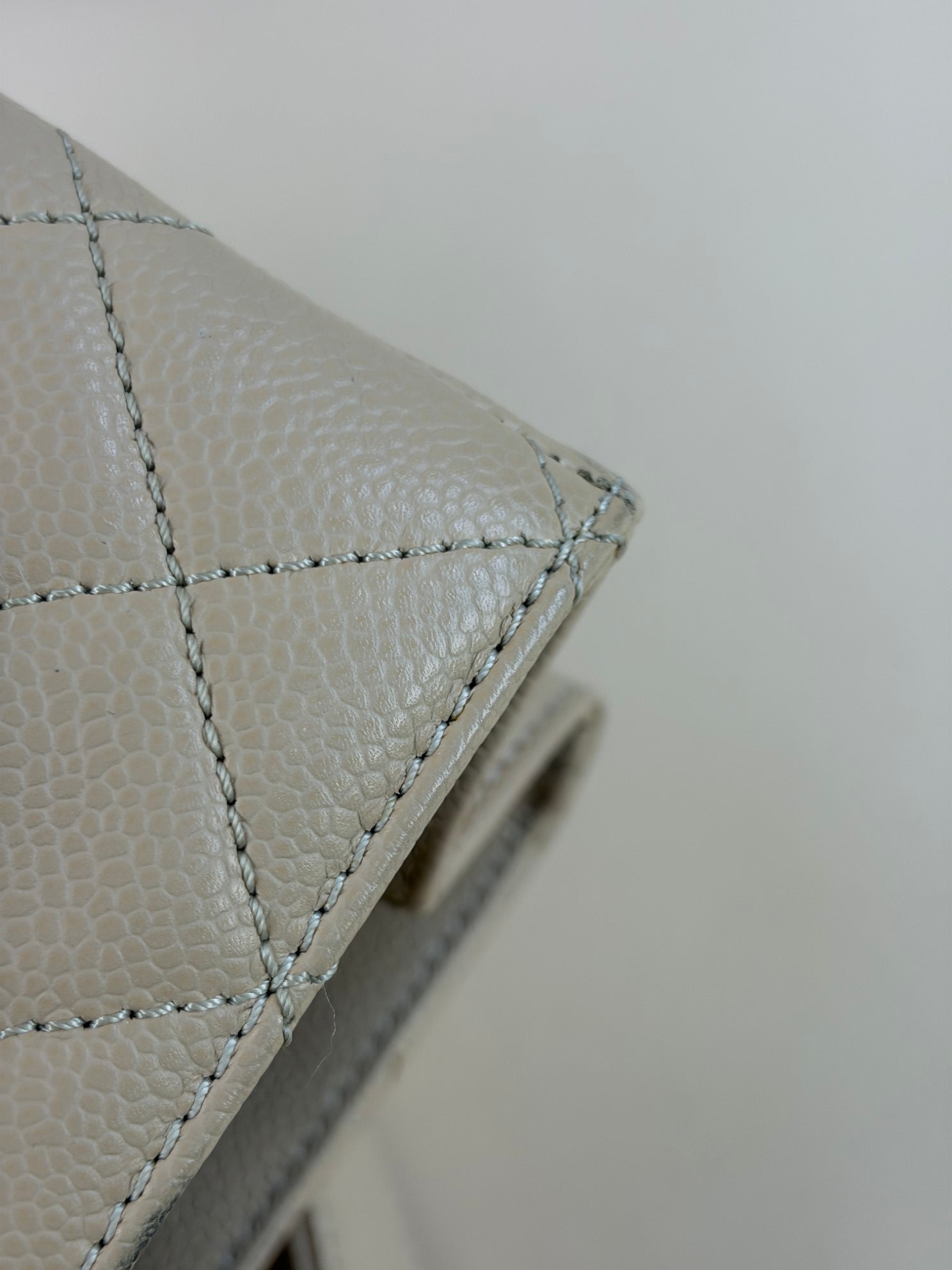 Chanel Beige Quilted Grand Shopping Bag
