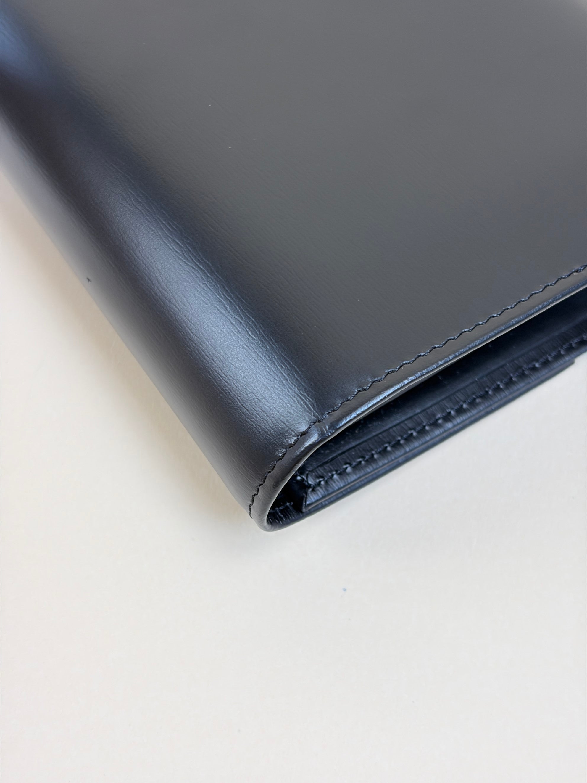 Cartier black panther long flap wallet trifold