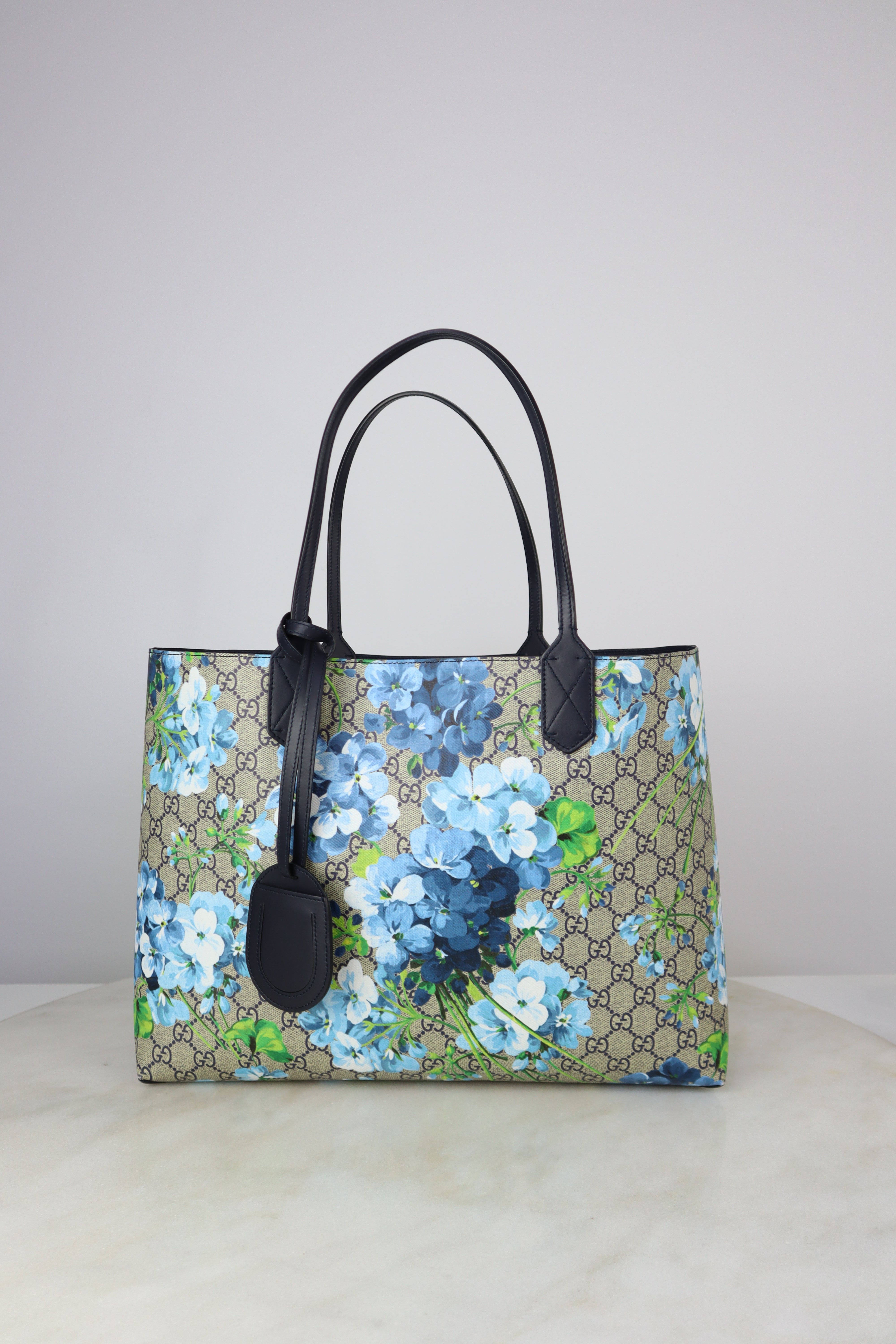 Gucci Multicolor Blooms Medium Reversible Floral Tote Bag