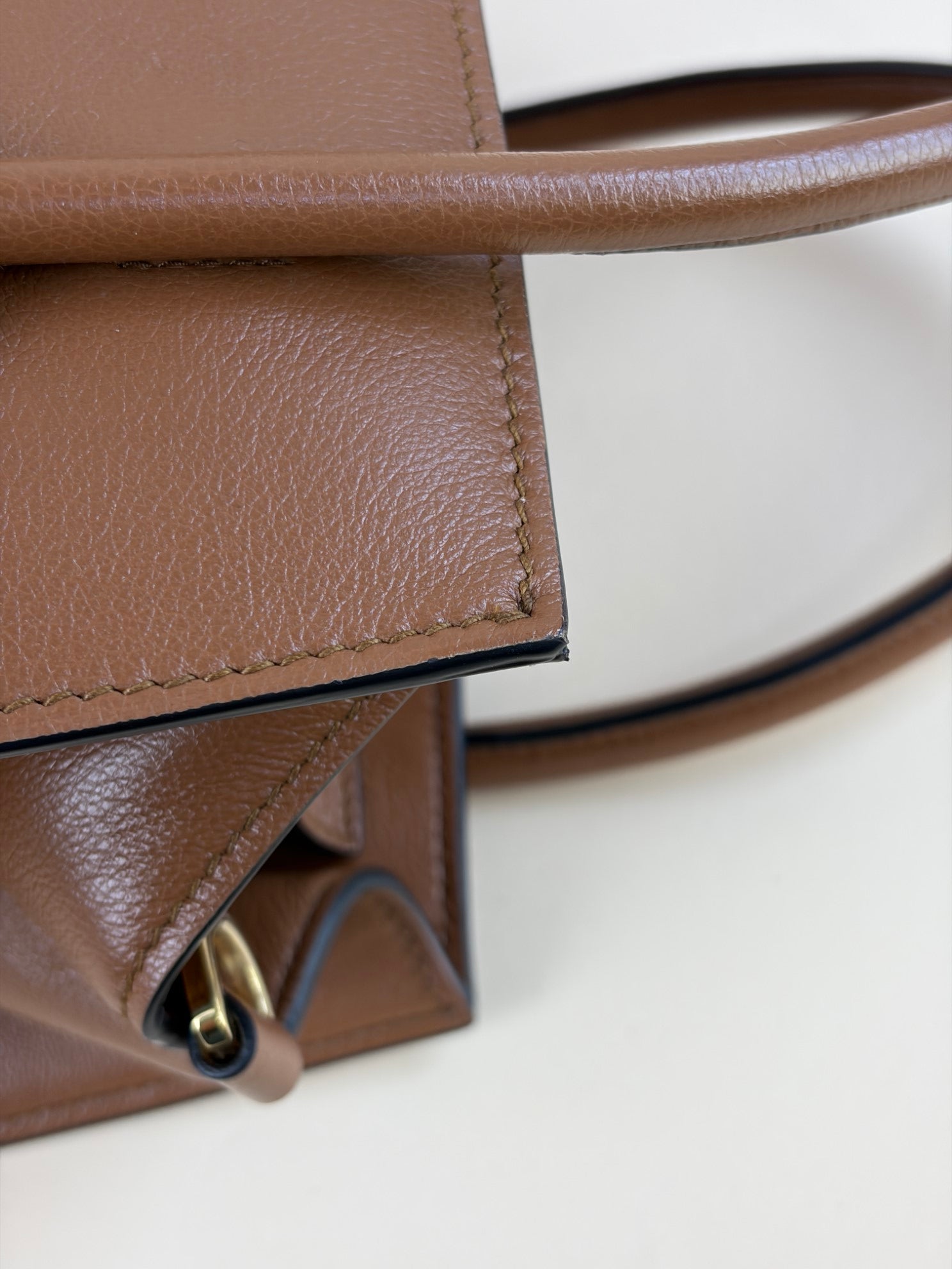 Prada Camel Limited Twin Pocket Small Tote Bag