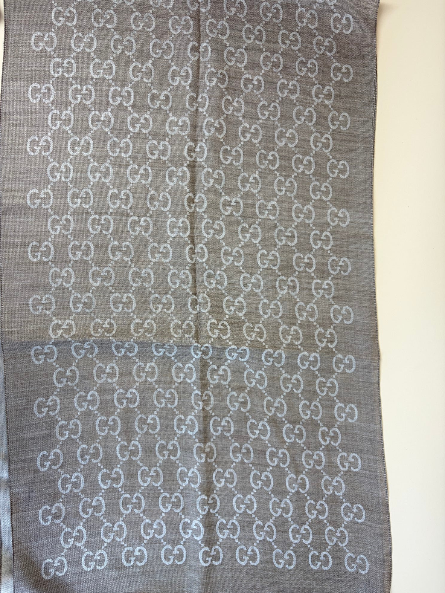 Gucci Sand GG Monogram - Wool Scarf