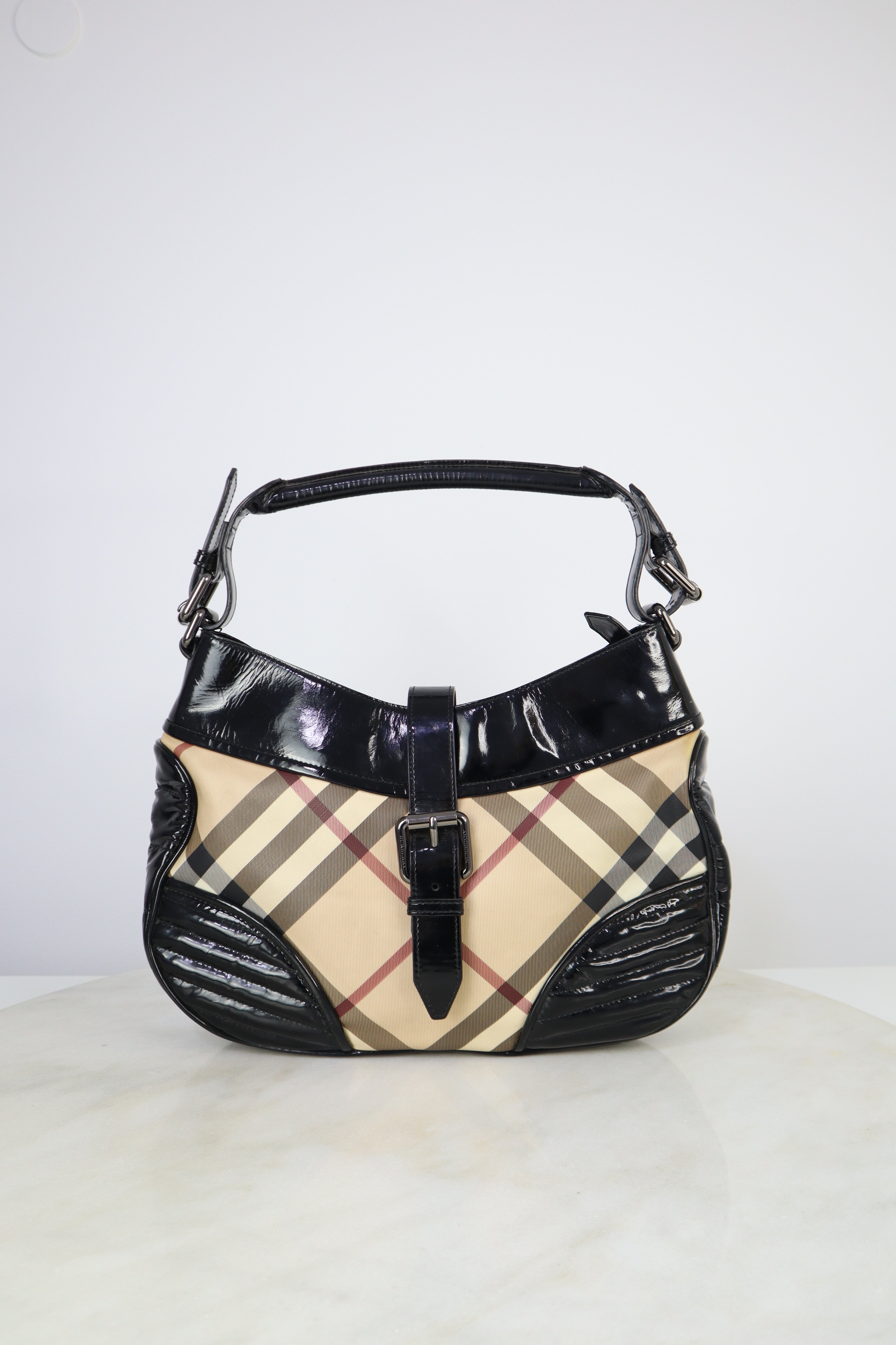 Burberry Black Nova Check Shoulder Bag