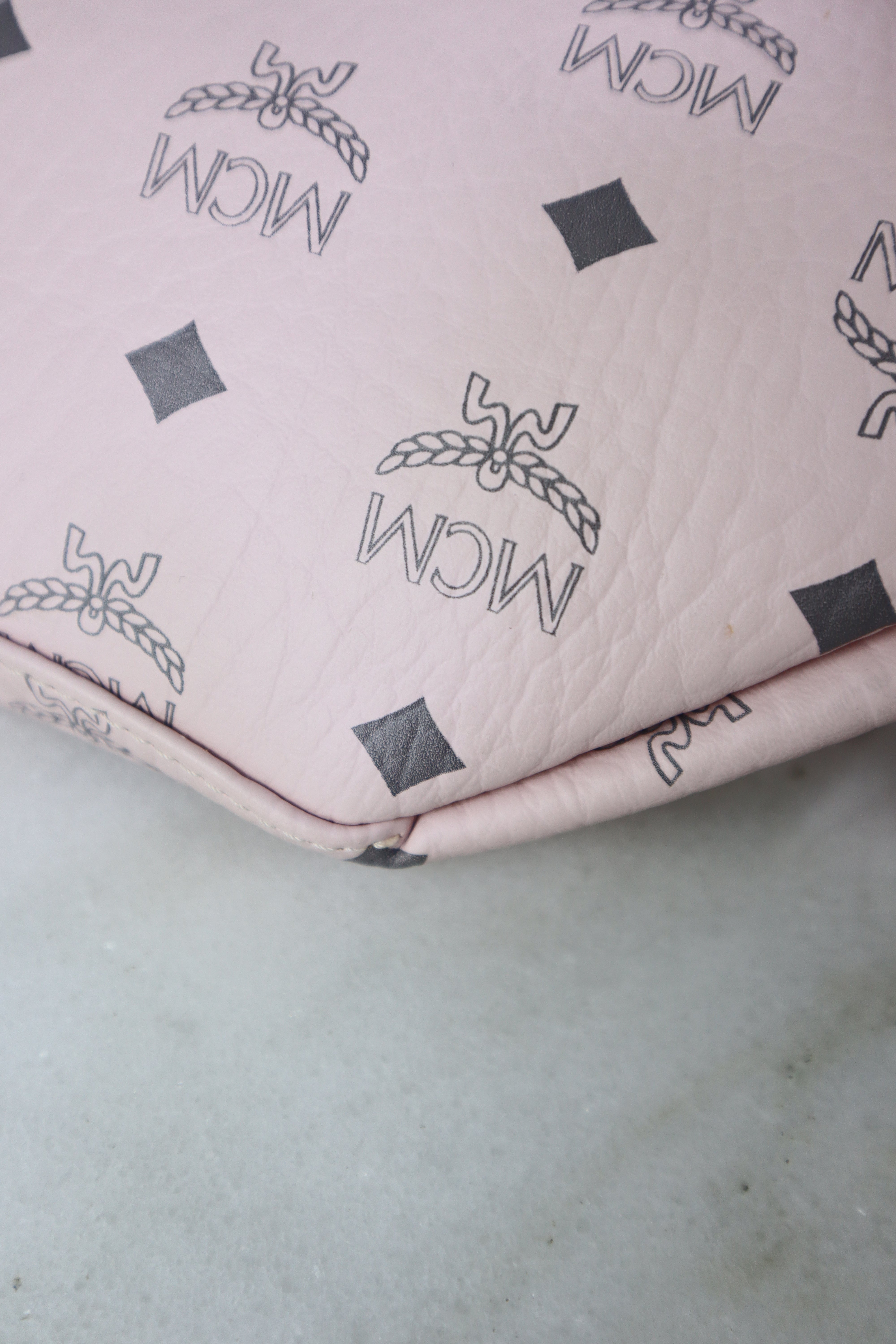 MCM Baby Pink Visetos Fursten Belt Bag