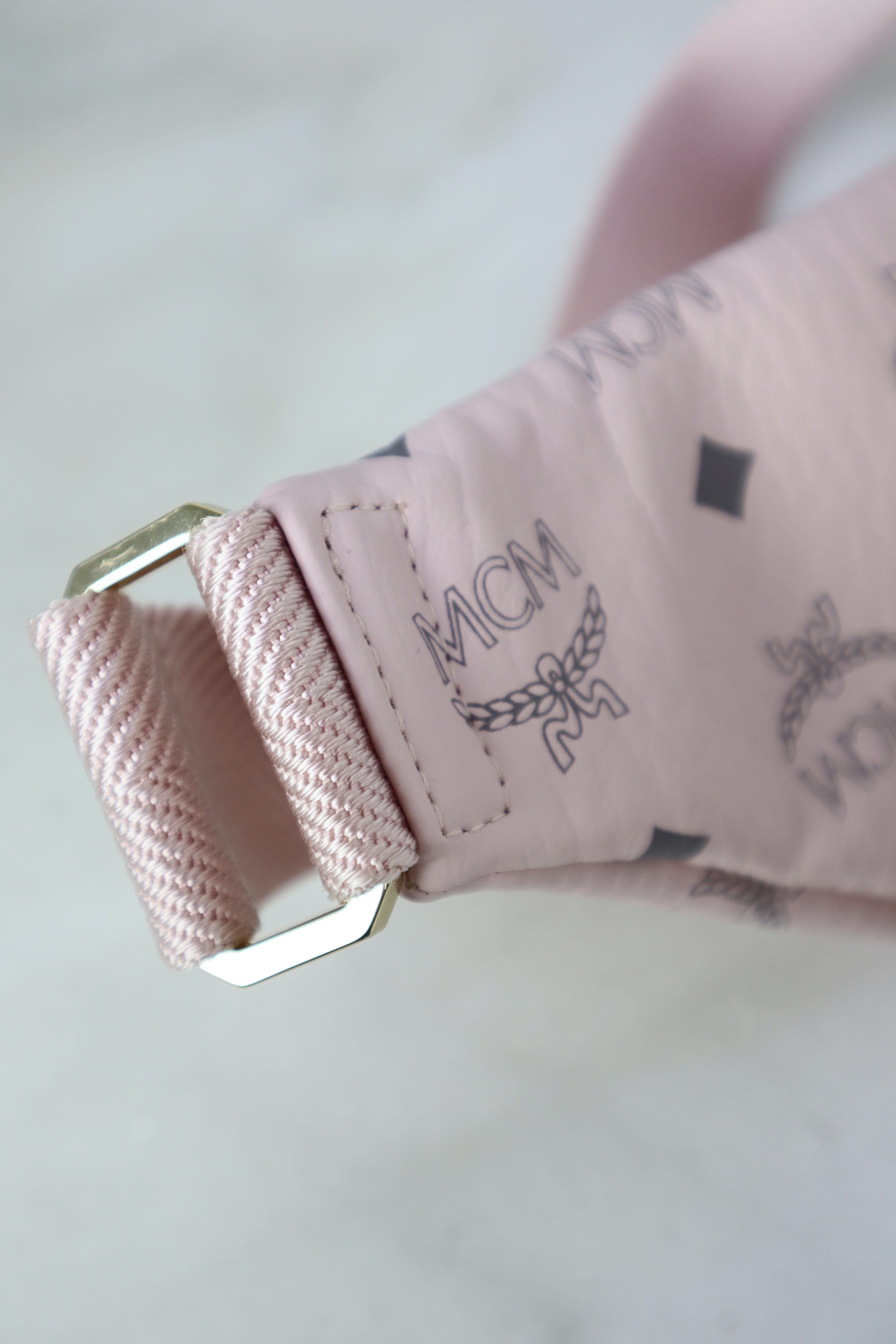MCM Baby Pink Visetos Fursten Belt Bag