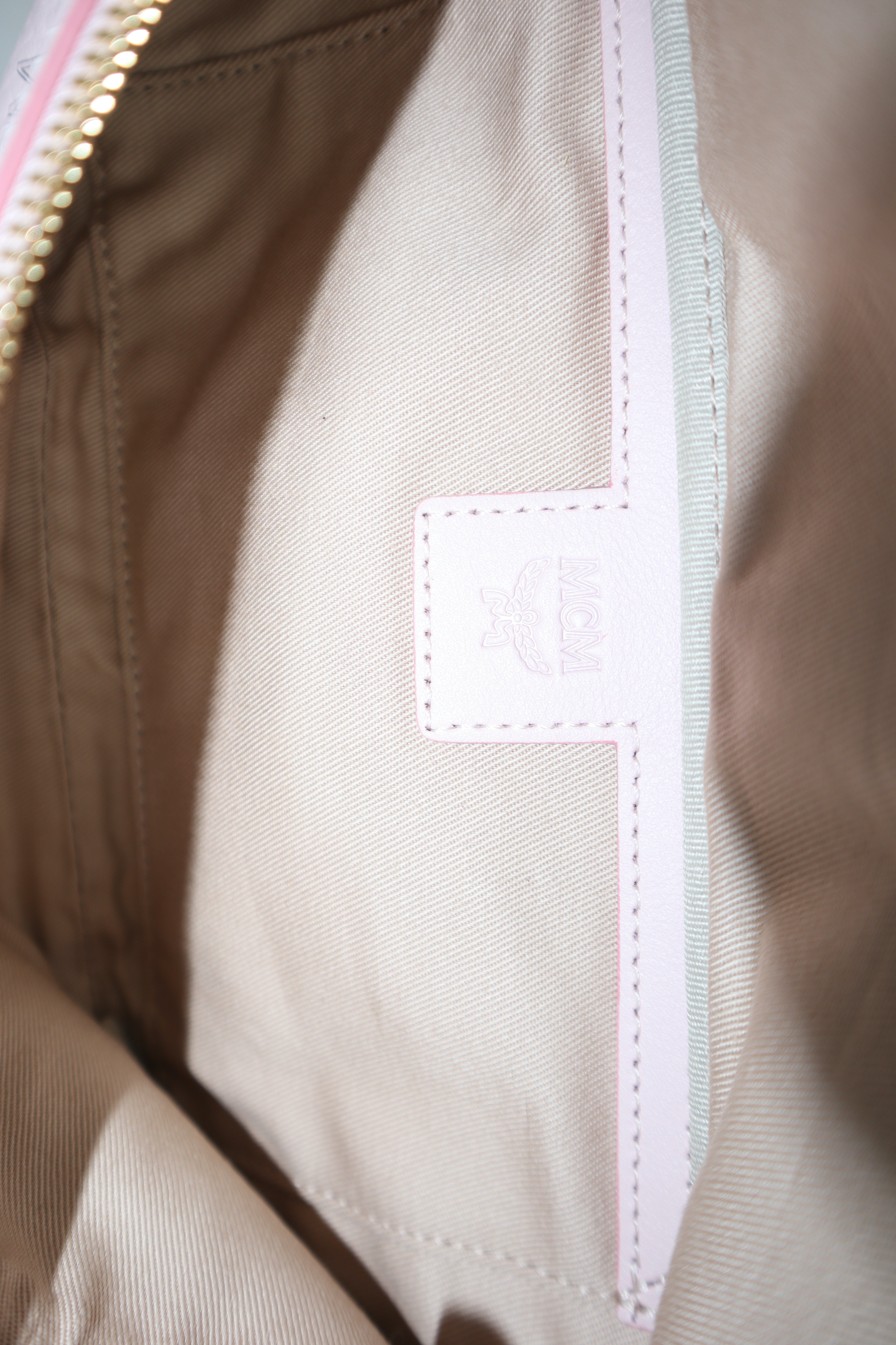 MCM Baby Pink Visetos Fursten Belt Bag