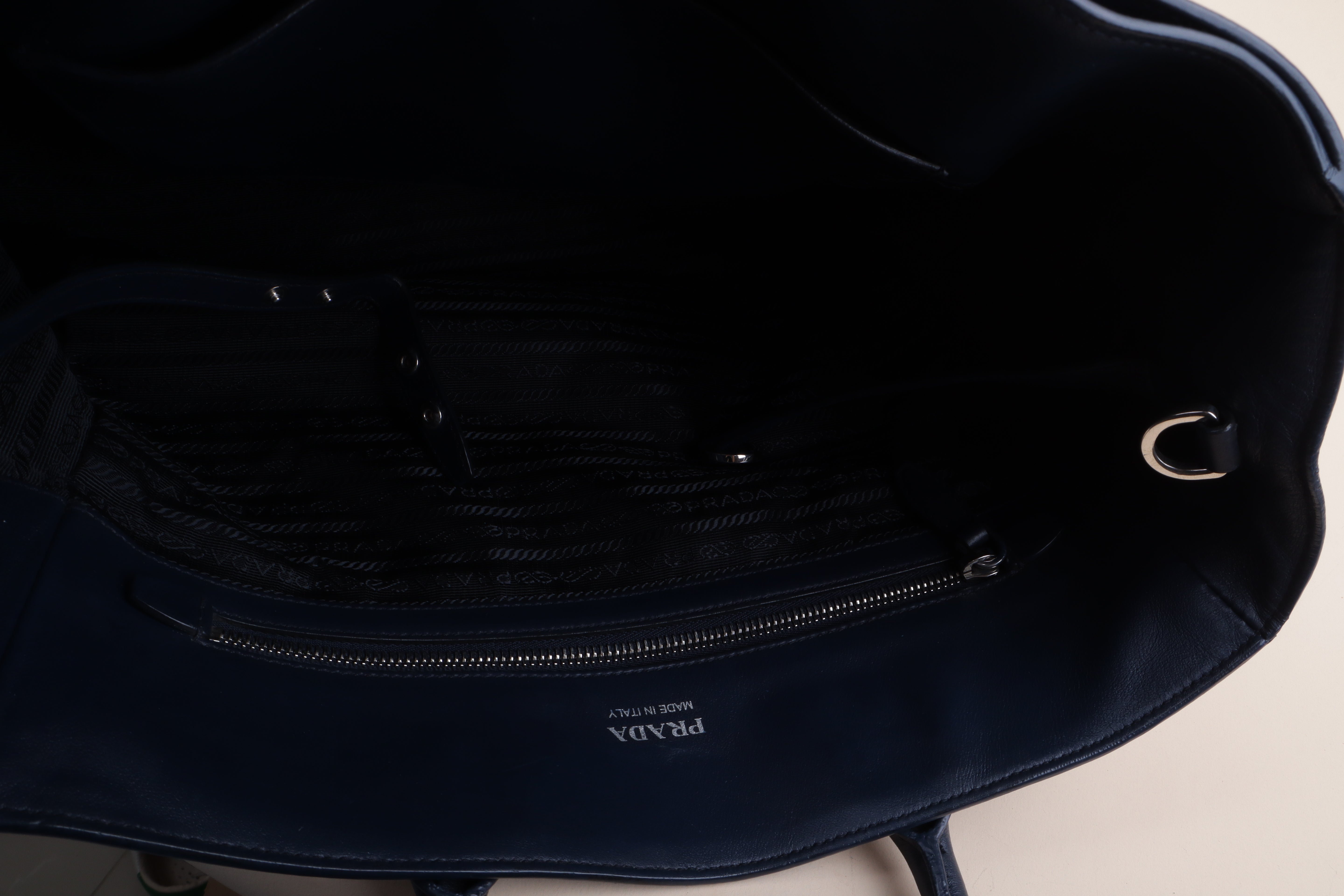 Prada Dark Blue Tote Bag