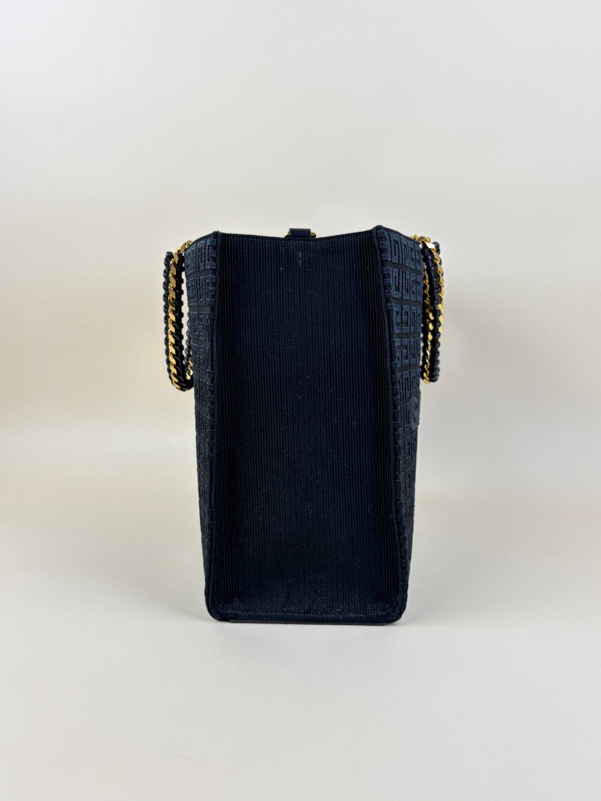 Givenchy black 4G embroidery with chain medium G-tote