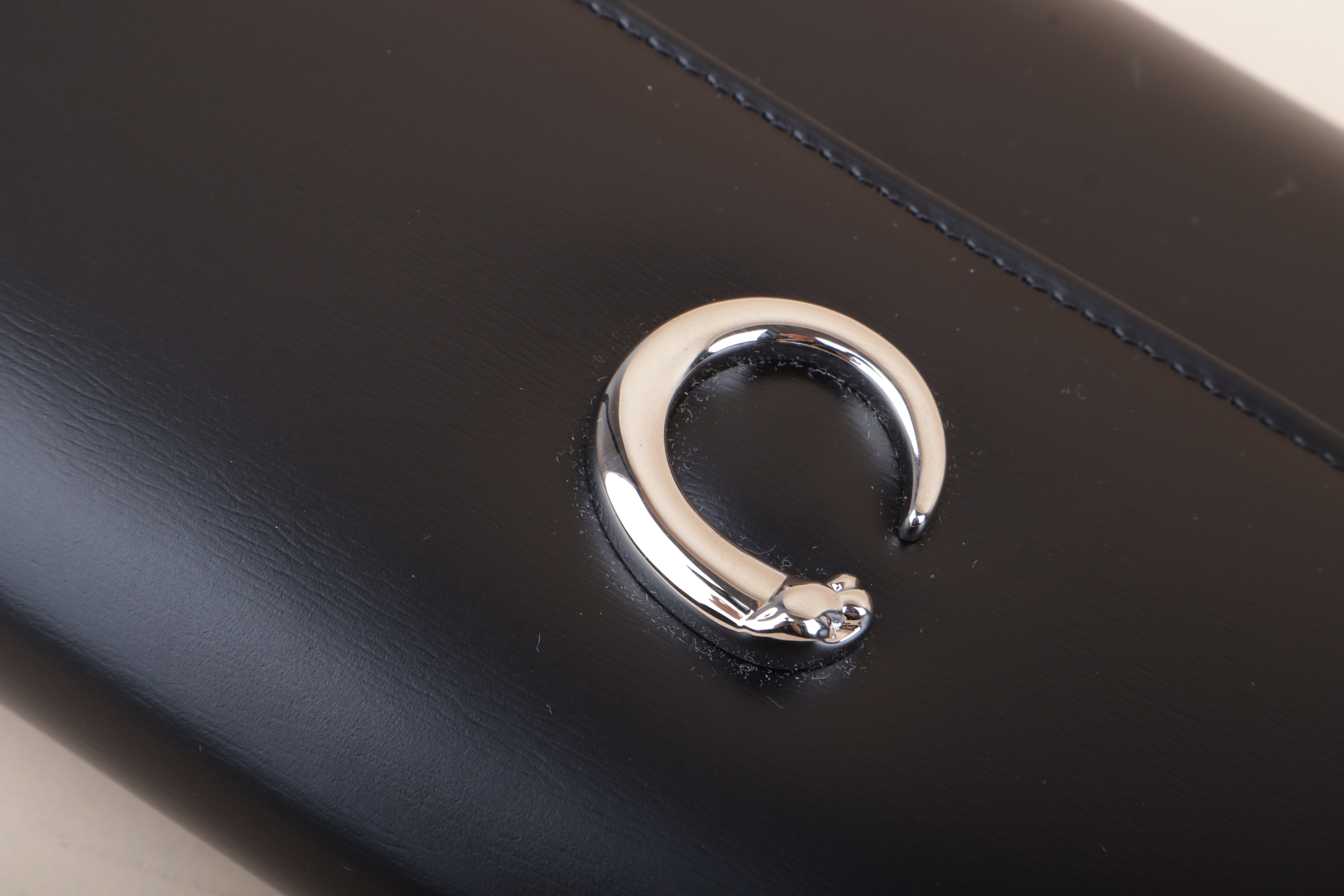 Cartier Black Panthere Trifold Long Wallet