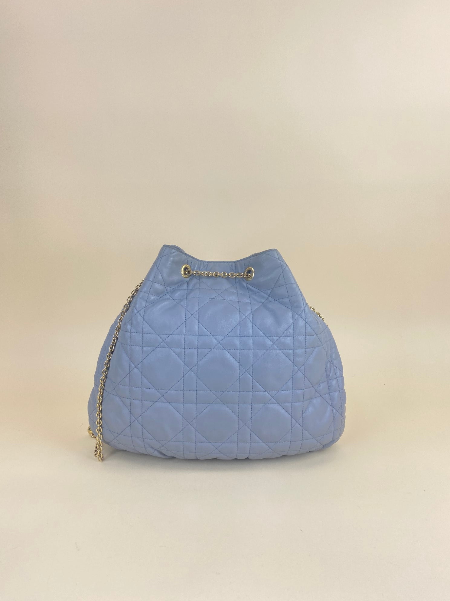 Christian Dior grey cannage Ammi medium bucket bag