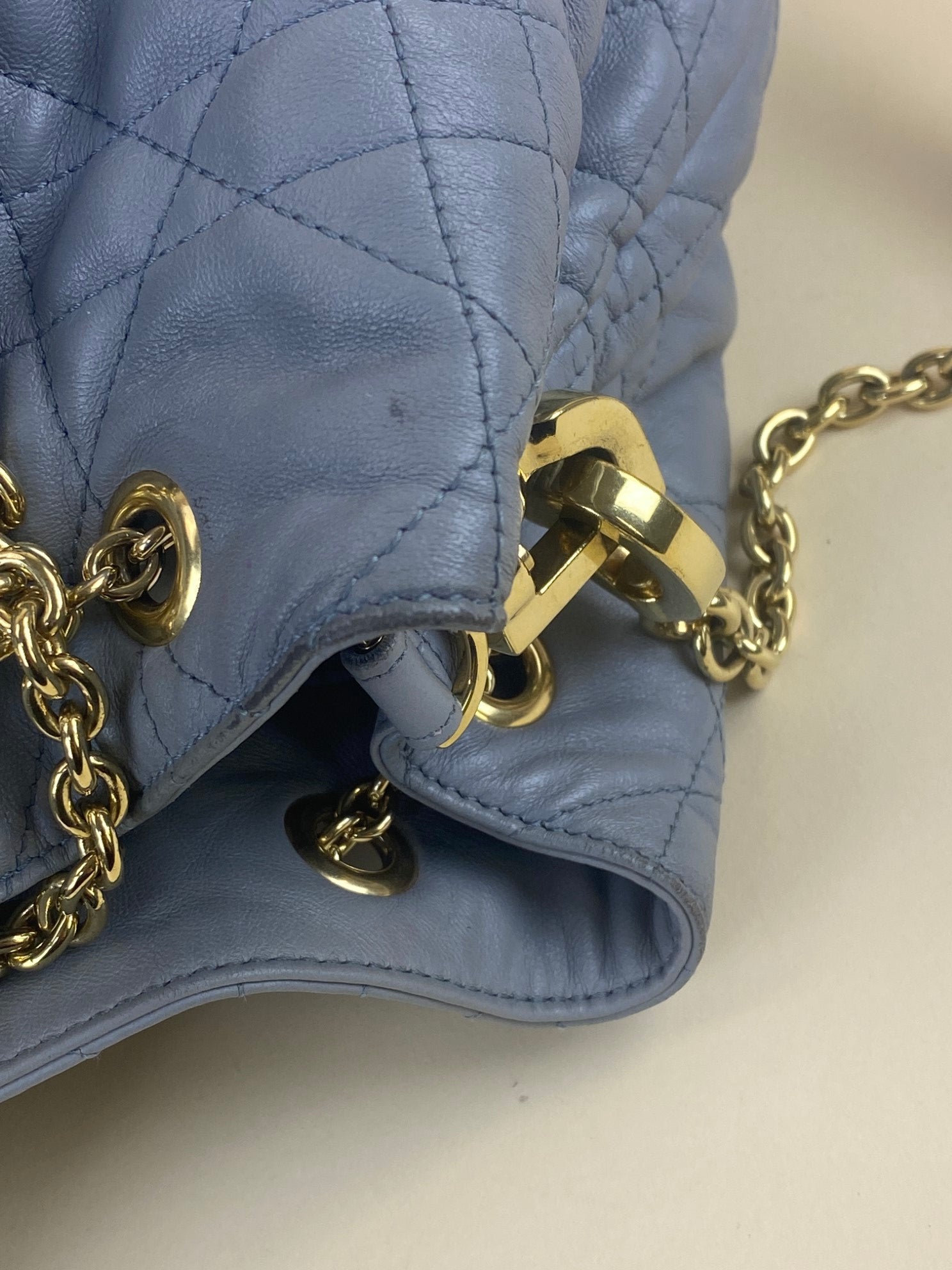 Christian Dior grey cannage Ammi medium bucket bag