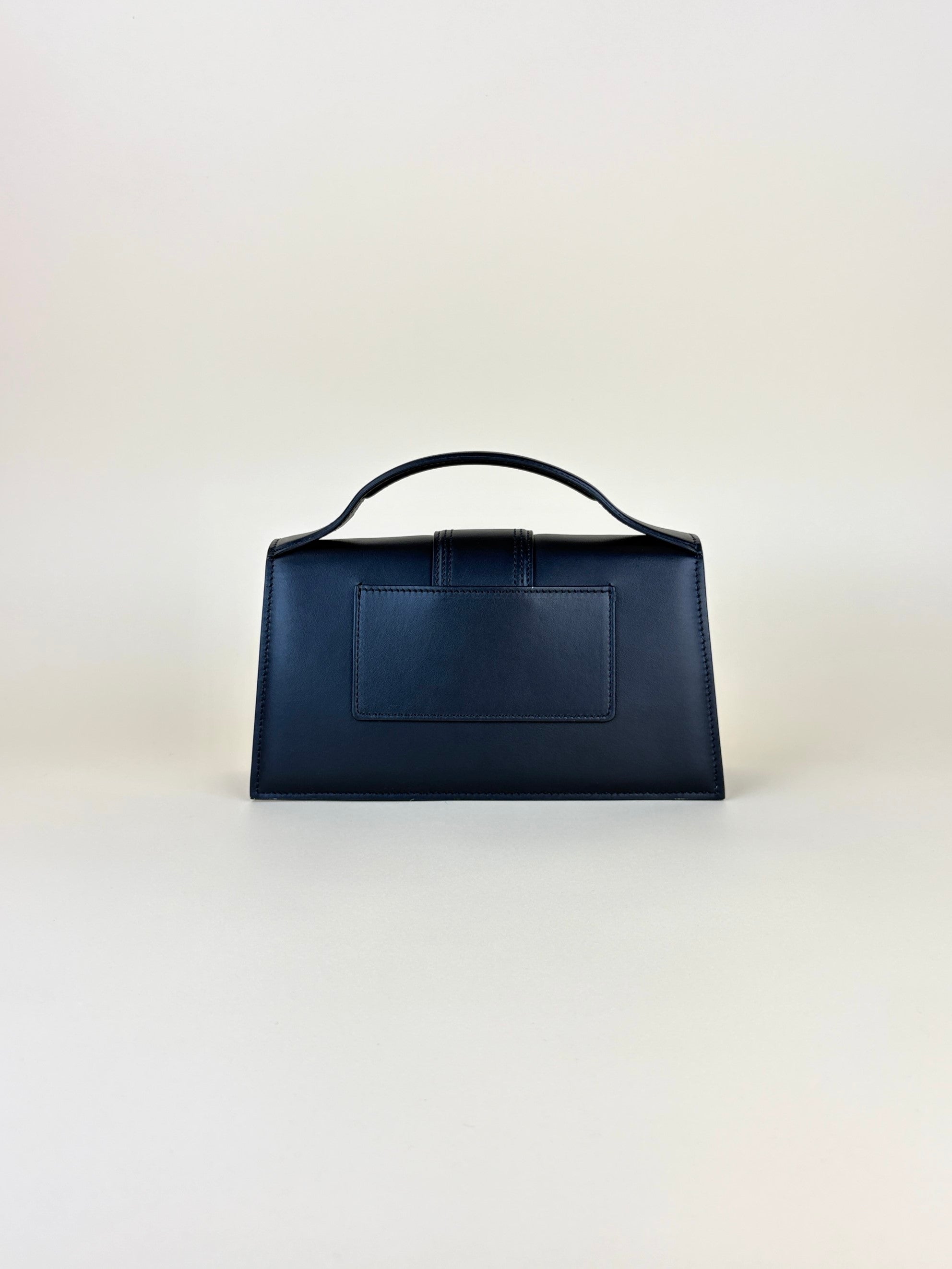 Jacquemus black leather the large bambino top handle