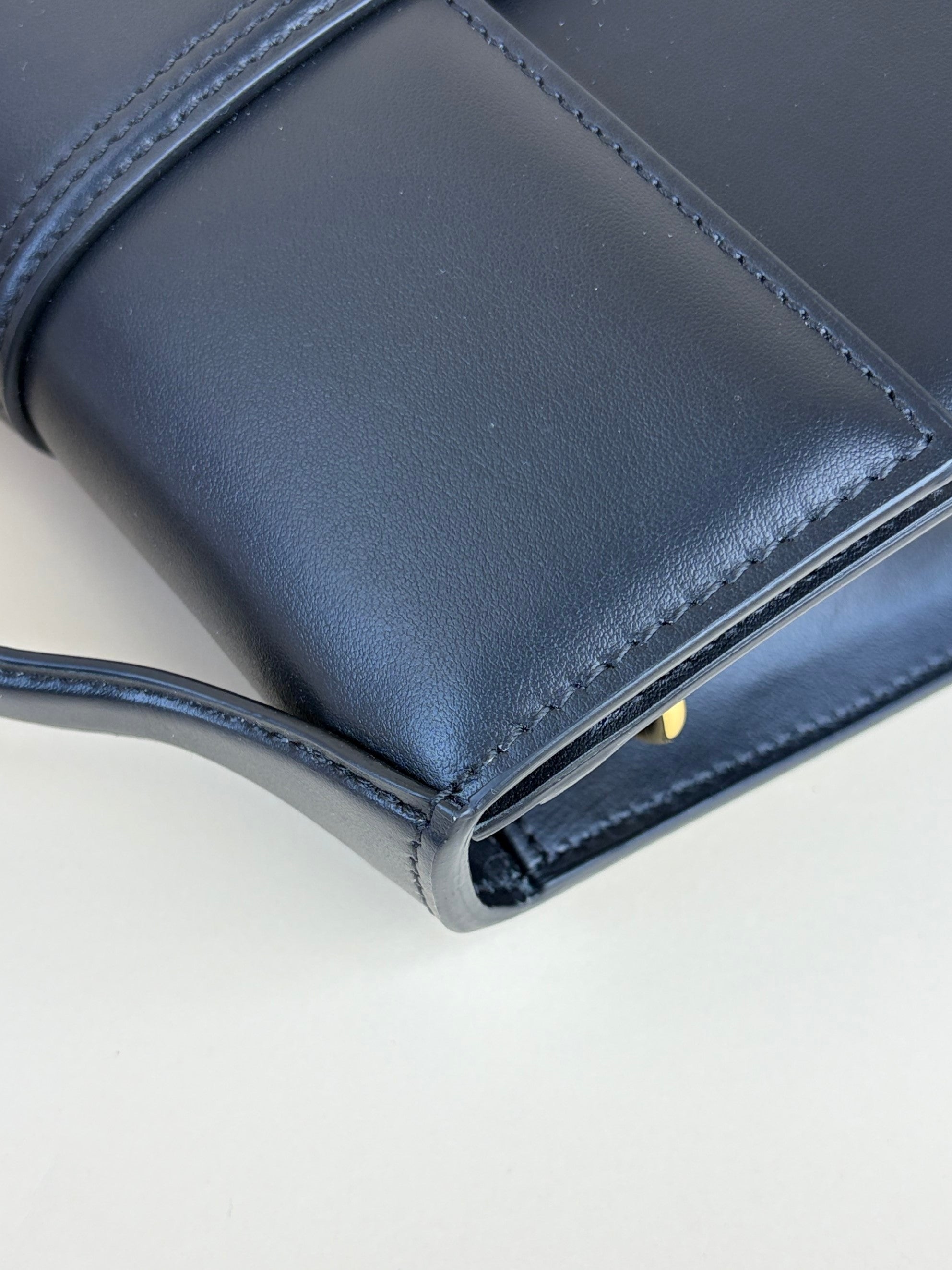 Jacquemus black leather the large bambino top handle