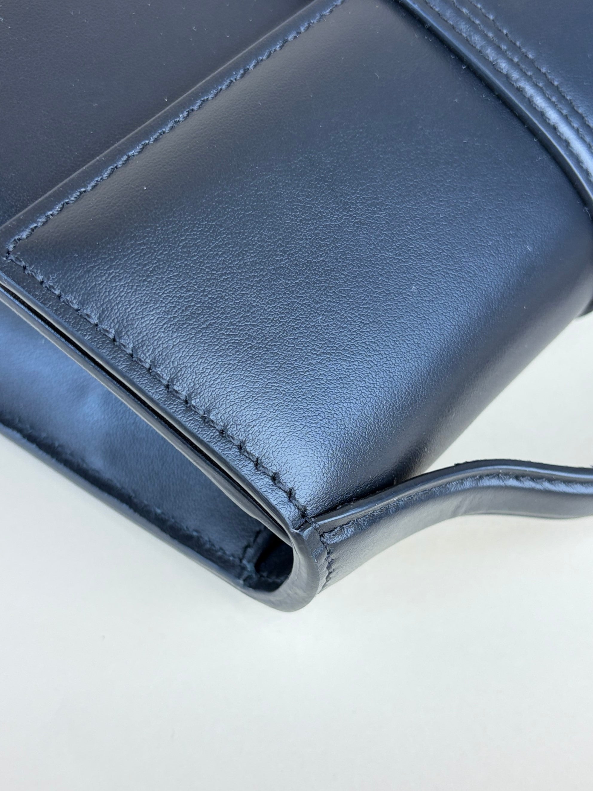 Jacquemus black leather the large bambino top handle