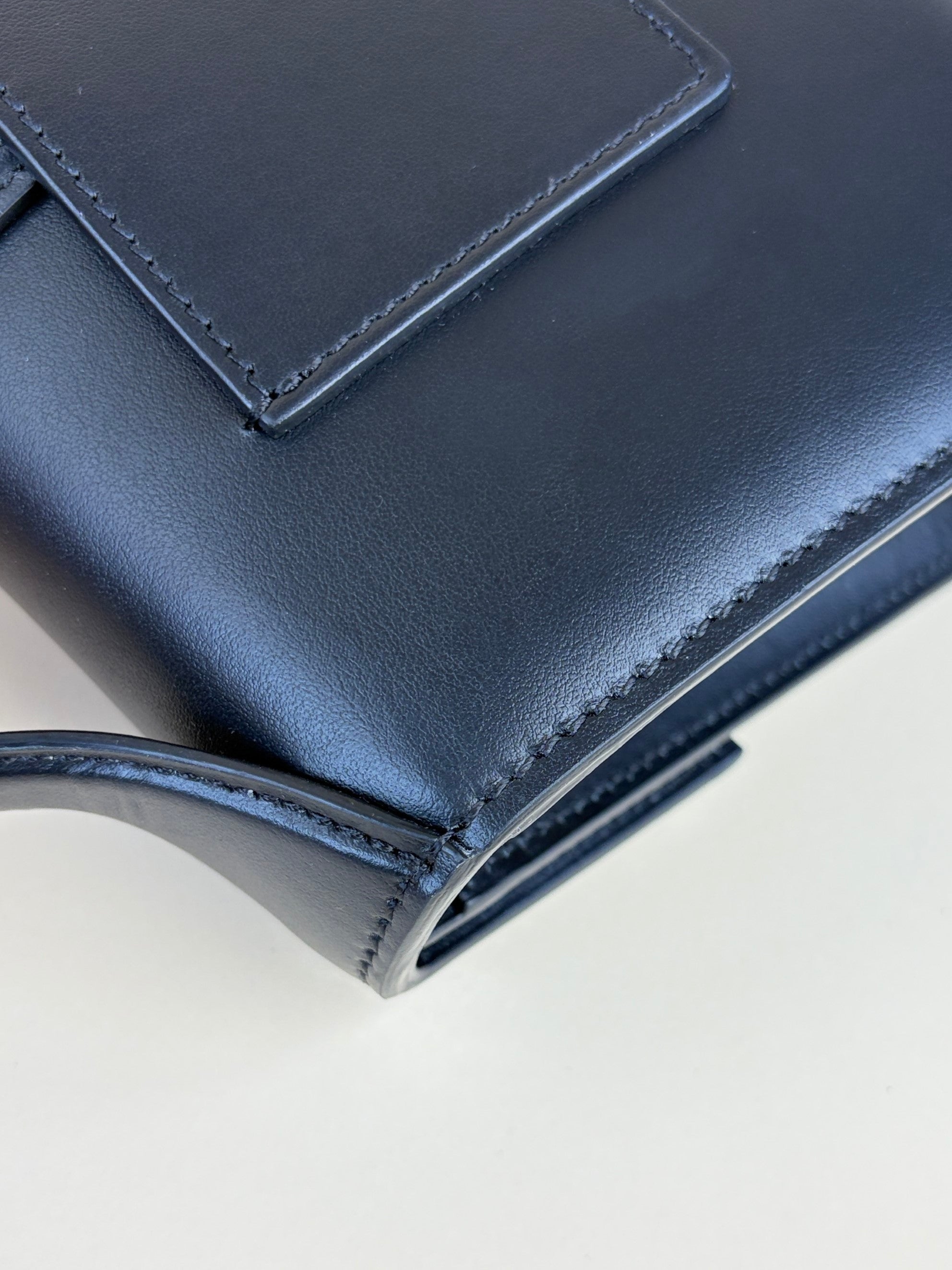 Jacquemus black leather the large bambino top handle
