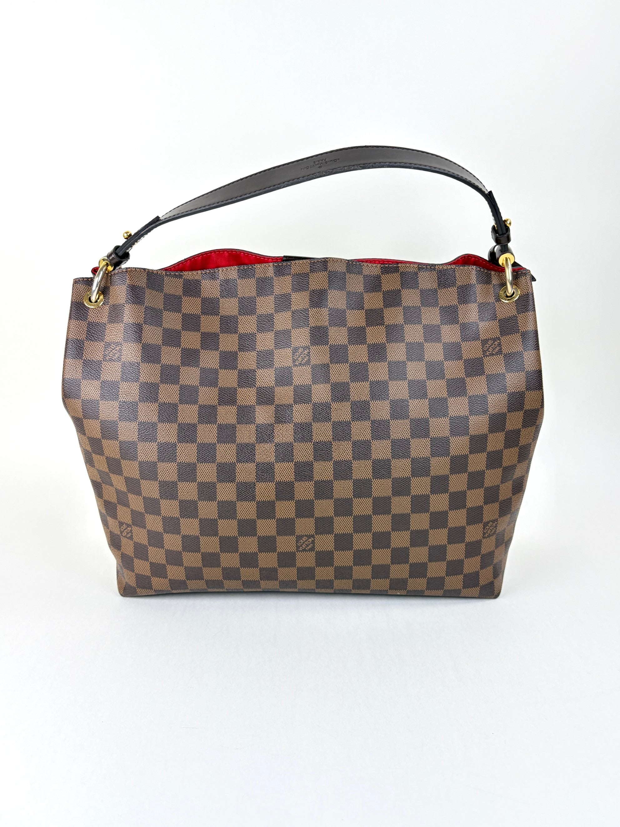 Louis Vuitton Damier Ebene canvas graceful mm hobo bag