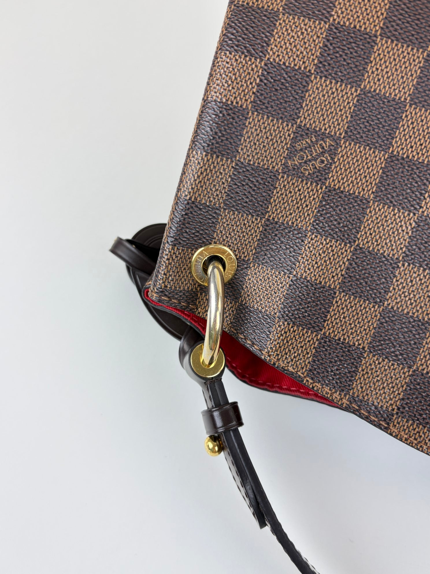 Louis Vuitton Damier Ebene canvas graceful mm hobo bag