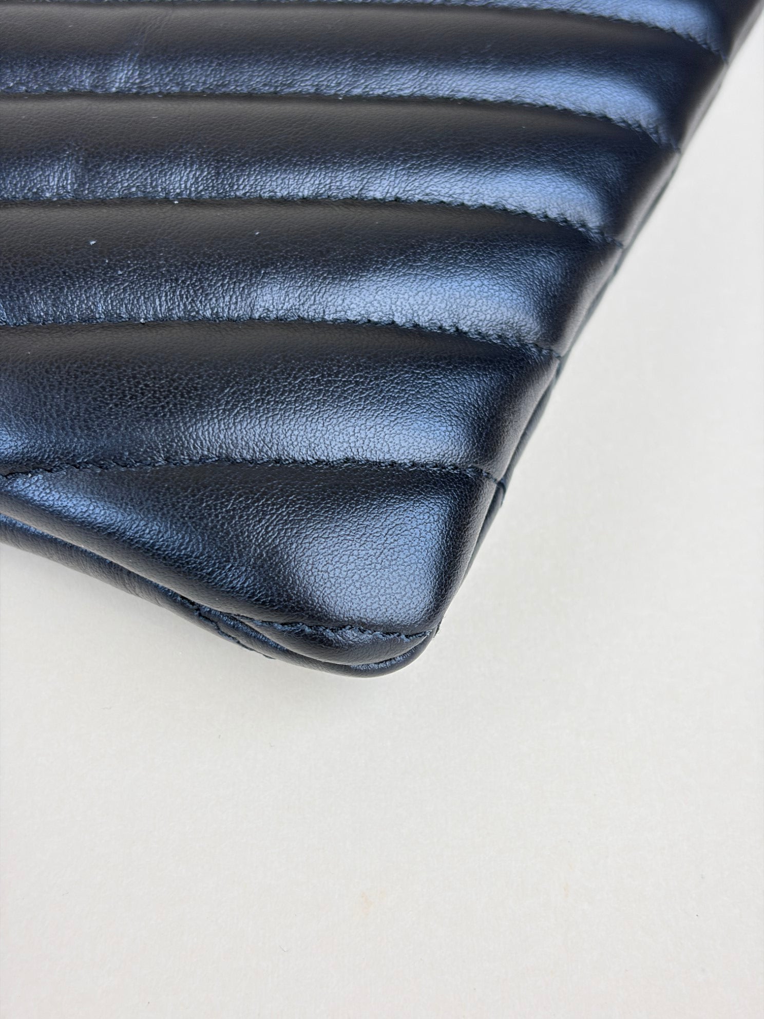 ysl black Cassandra matelassé tablet pouch