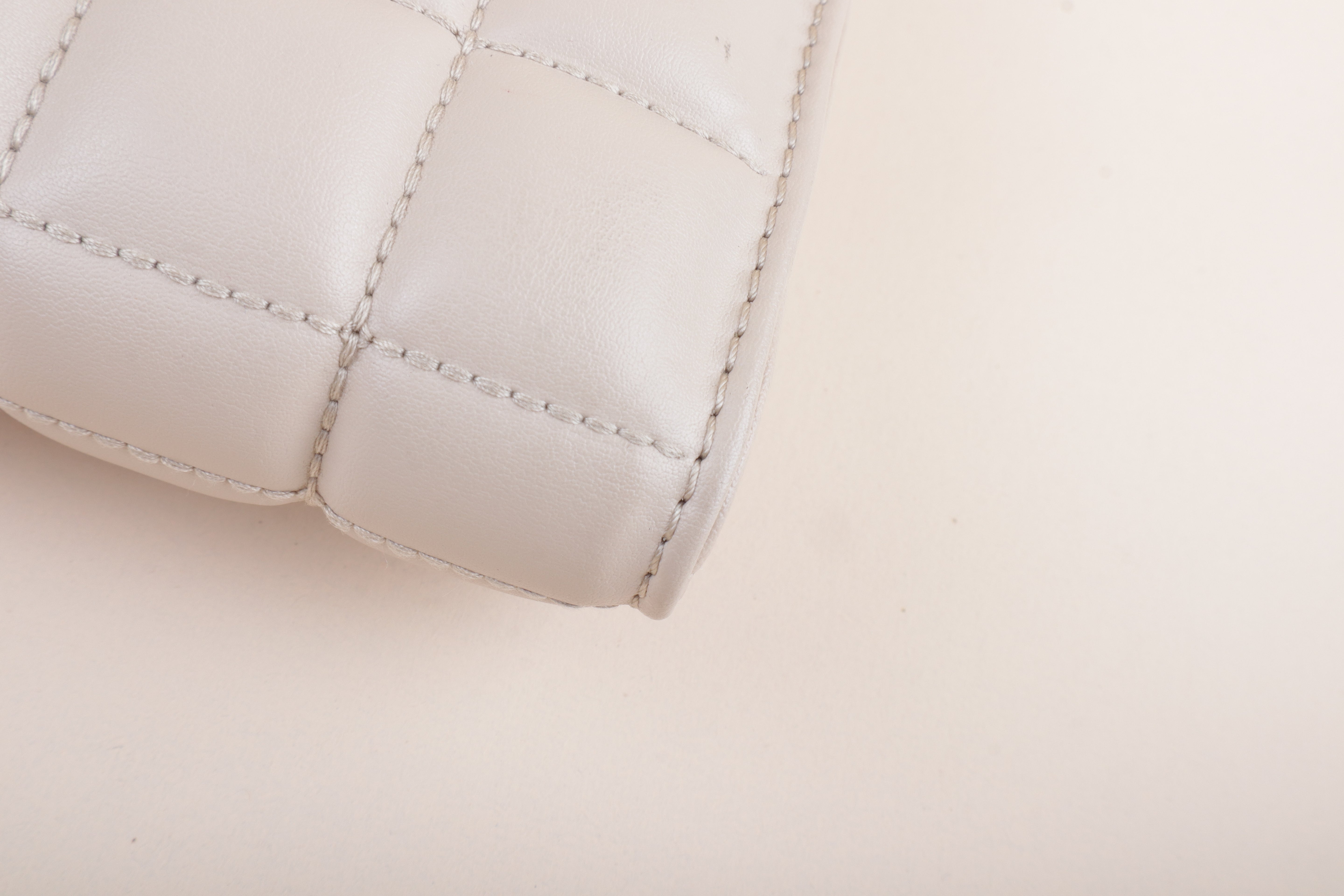 Stella Mccartney Beige Quilted Clutch Shoulder Bag