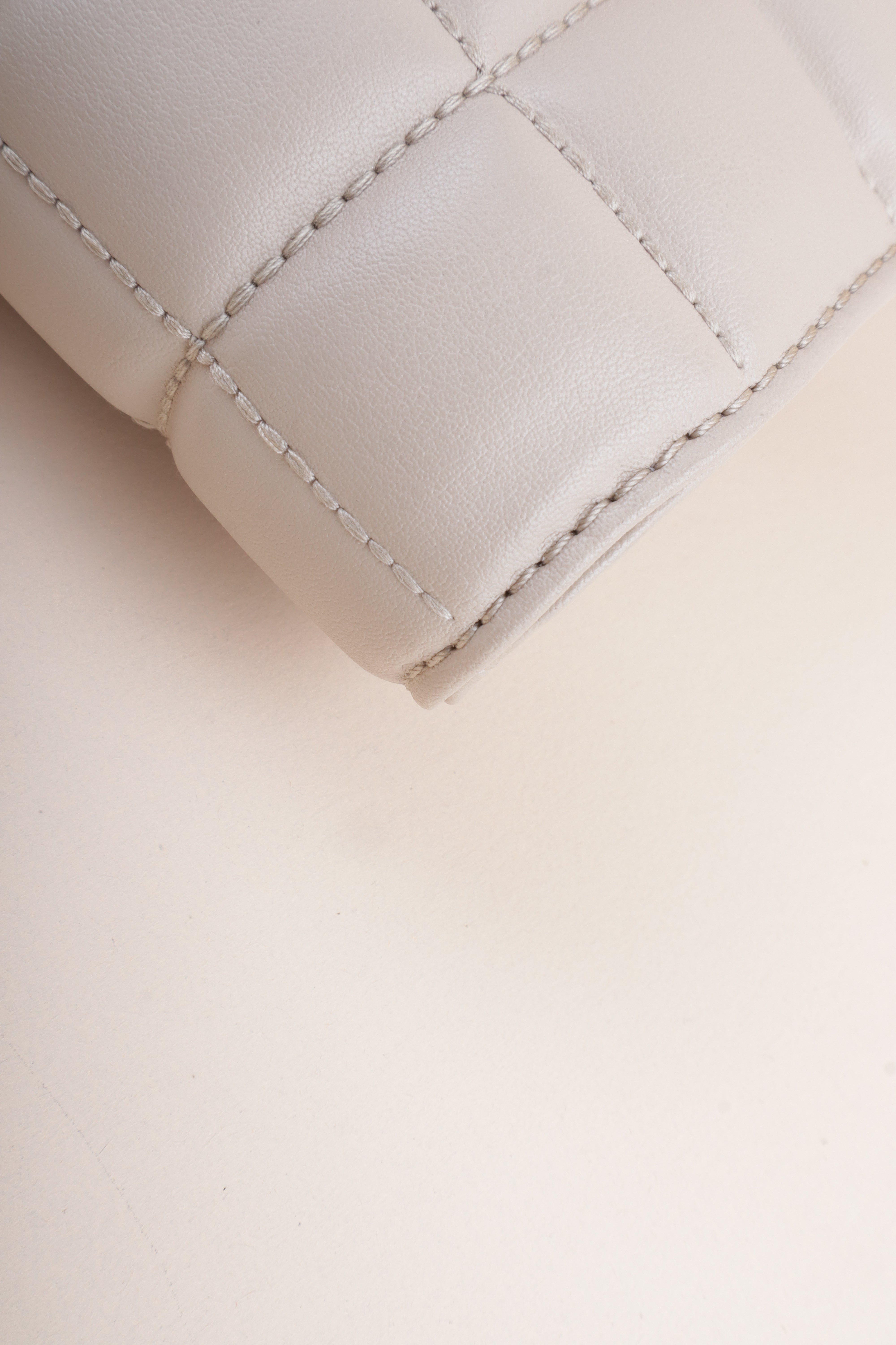 Stella Mccartney Beige Quilted Clutch Shoulder Bag
