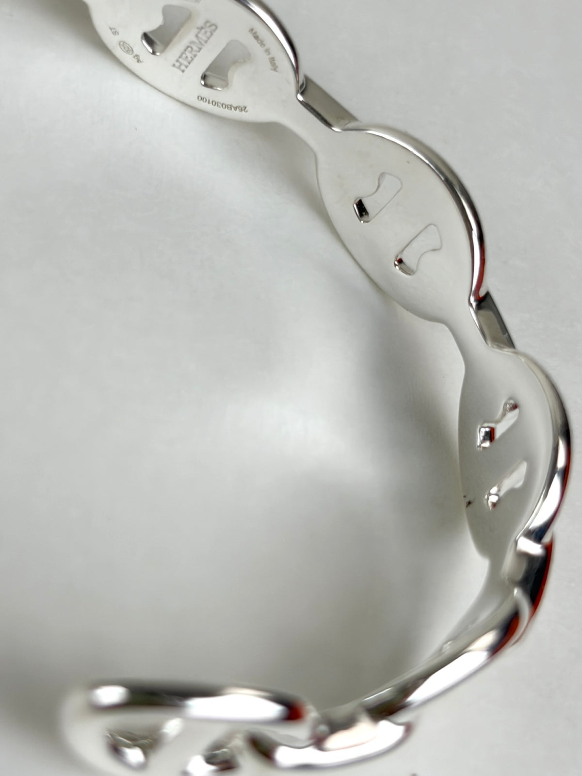 Hermes chaine d ancre e chainee cuff silver Bracelet