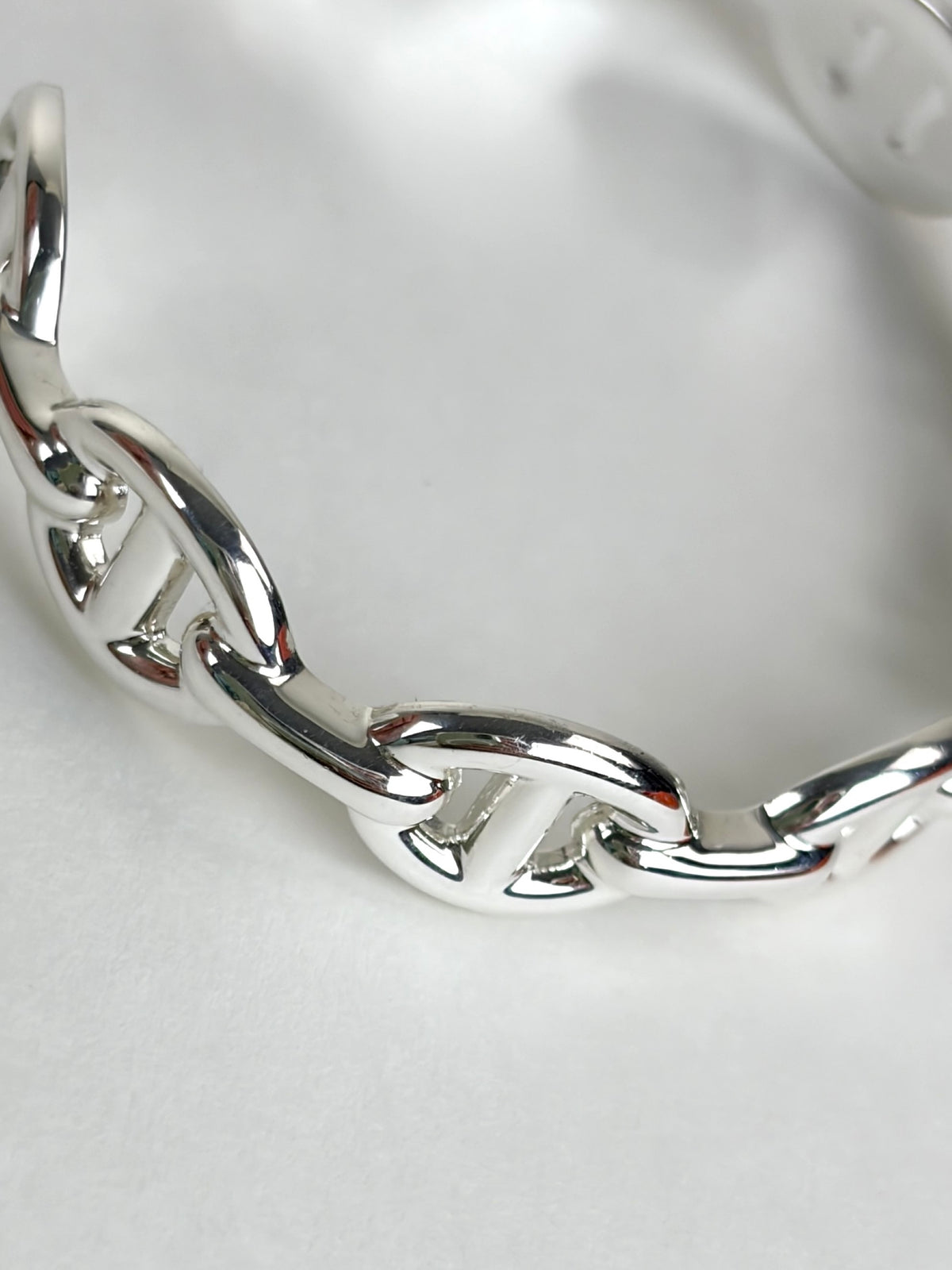 Hermes chaine d ancre e chainee cuff silver Bracelet