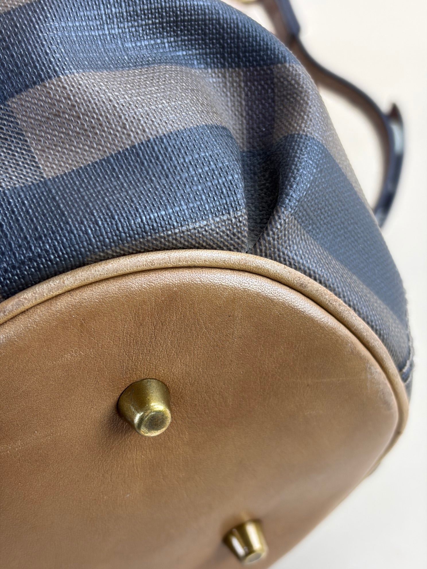 Burberry Brown Smoked Check Tote Northfield Bag with Strap