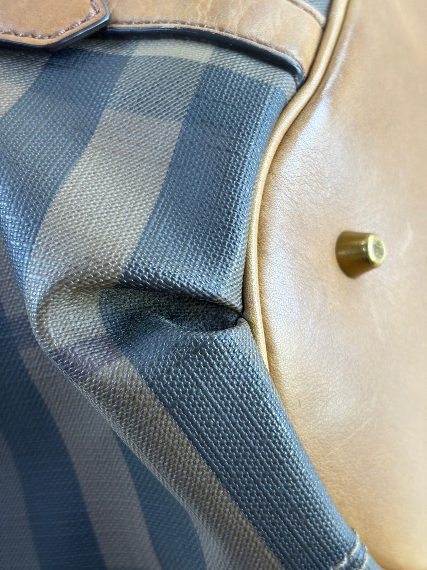 Burberry Brown Smoked Check Tote Northfield Bag with Strap