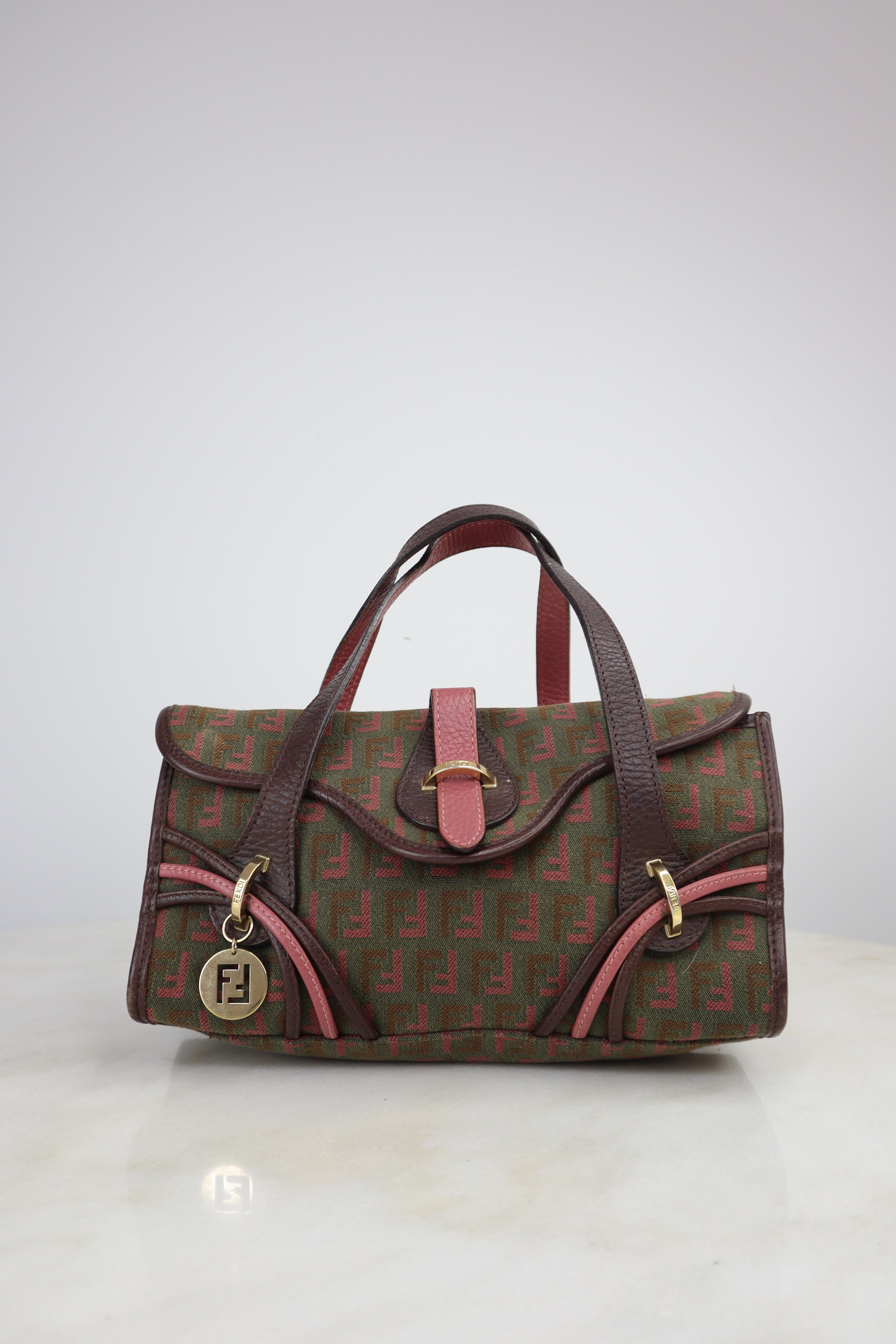 Fendi Bicolor FF Zucchino Small Tote Bag
