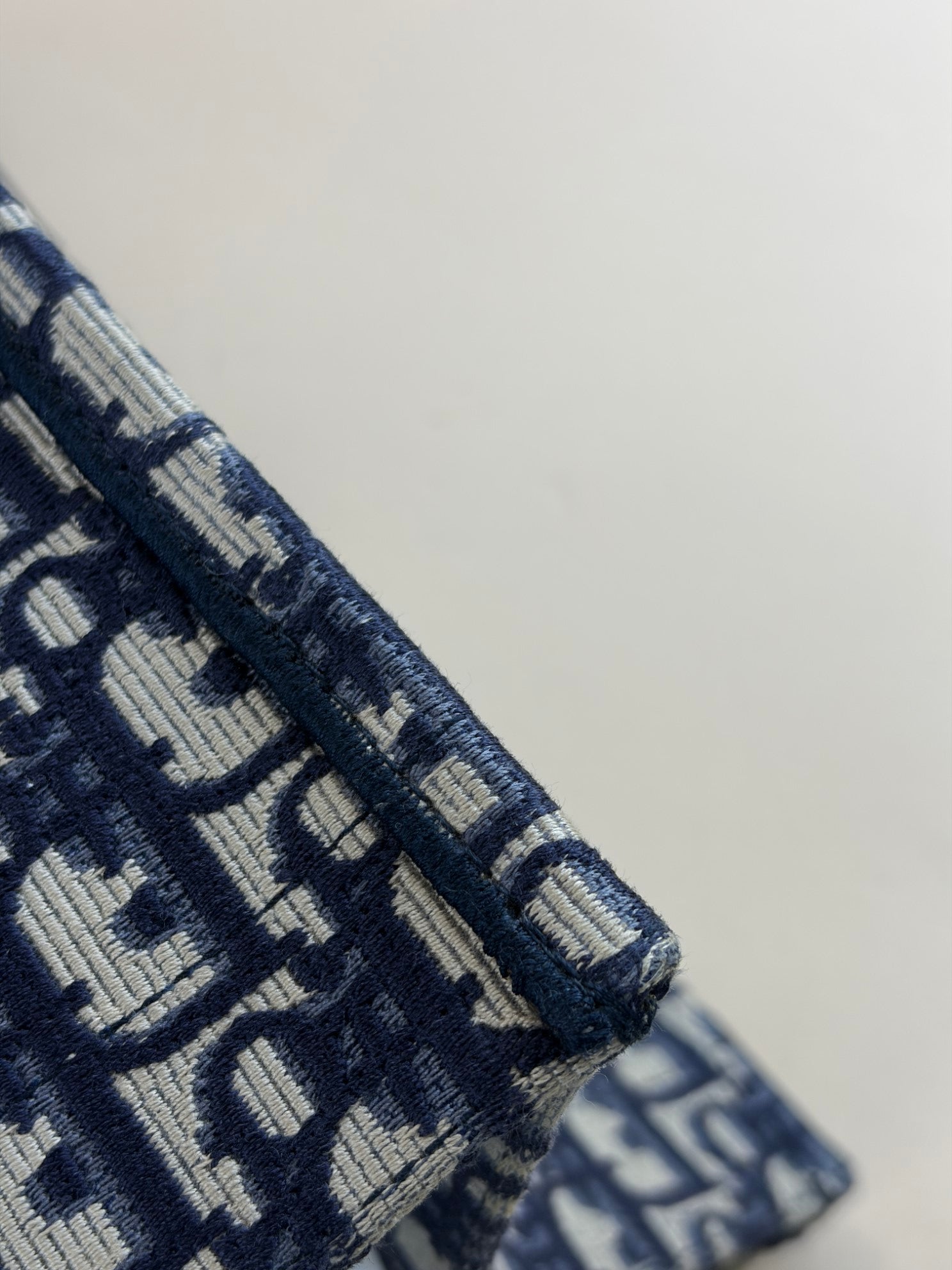 Christian Dior Navy Blue Oblique Large Book Tote Bag