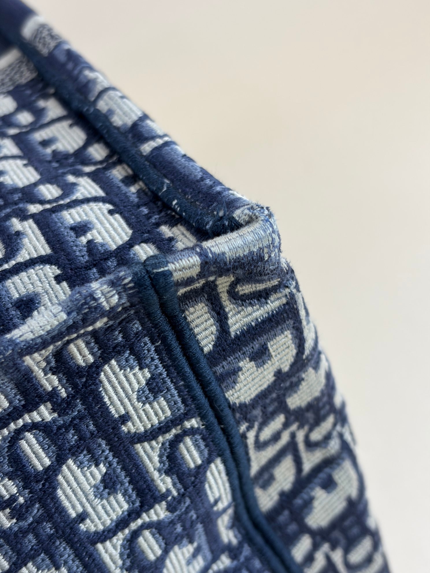 Christian Dior Navy Blue Oblique Large Book Tote Bag