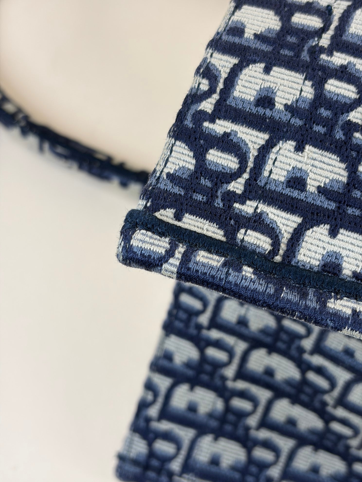 Christian Dior Navy Blue Oblique Large Book Tote Bag