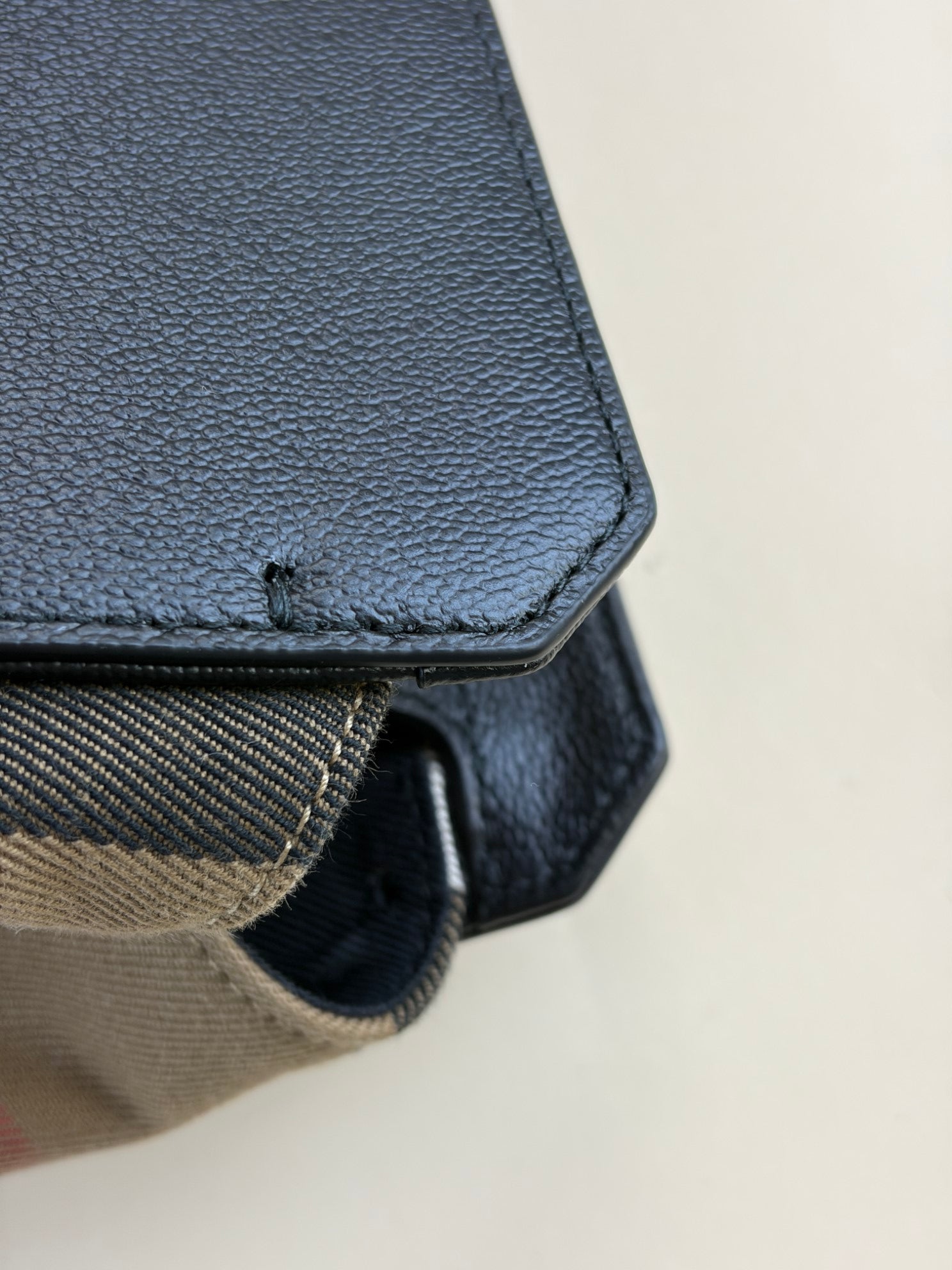 Burberry Black Mega Check Medium Banwell Top Handle with Strap