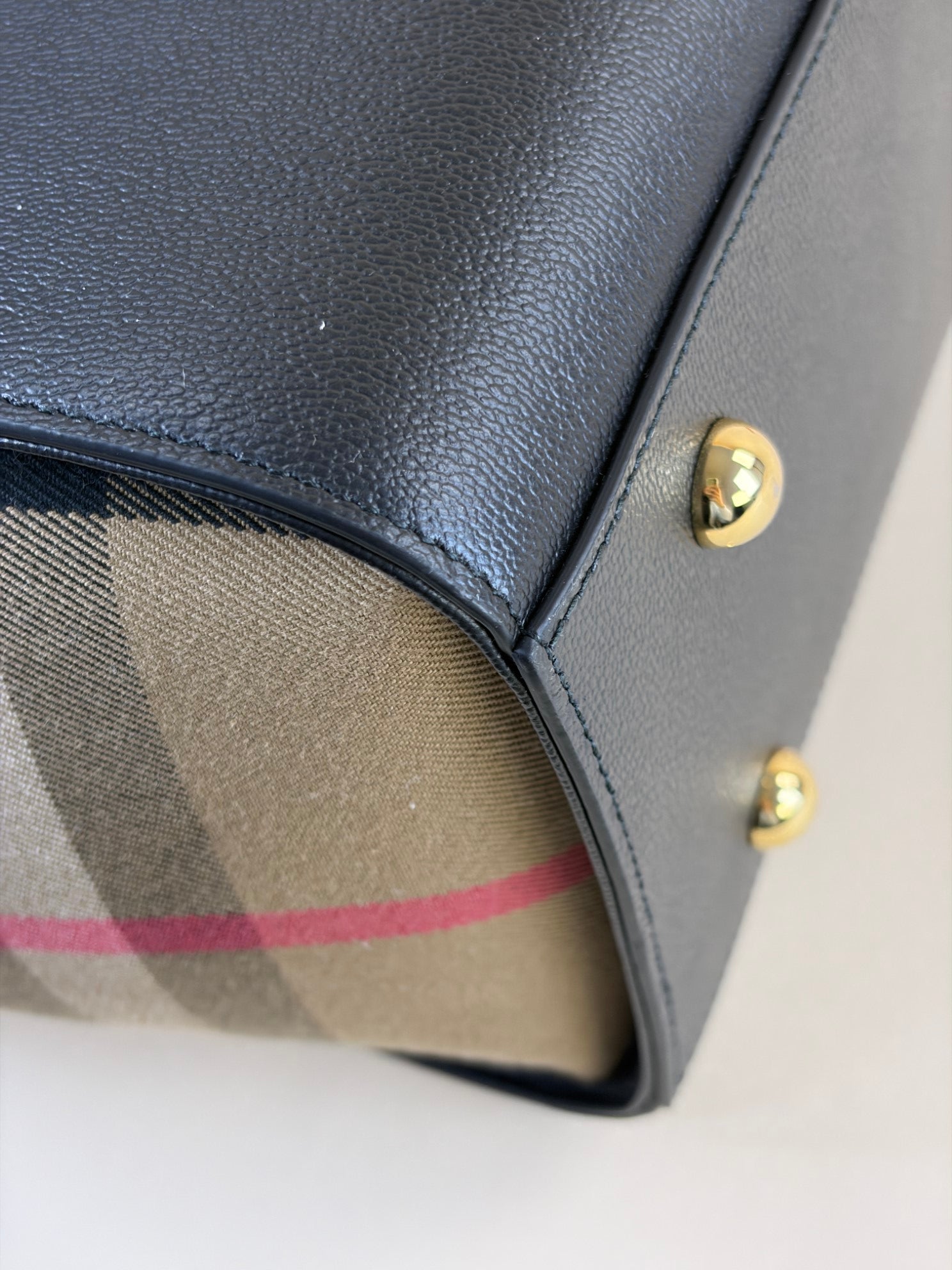 Burberry Black Mega Check Medium Banwell Top Handle with Strap