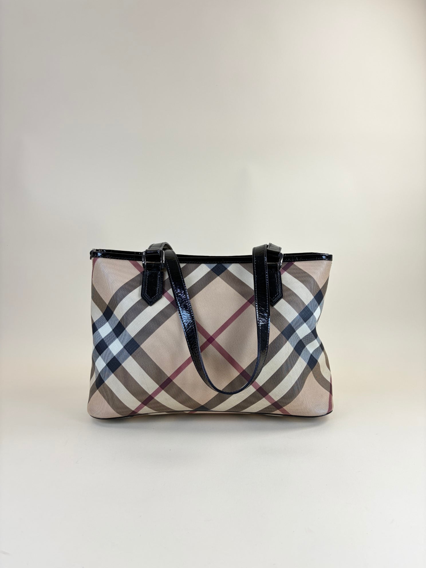 Burberry Bicolor Nova Check Tote Bag