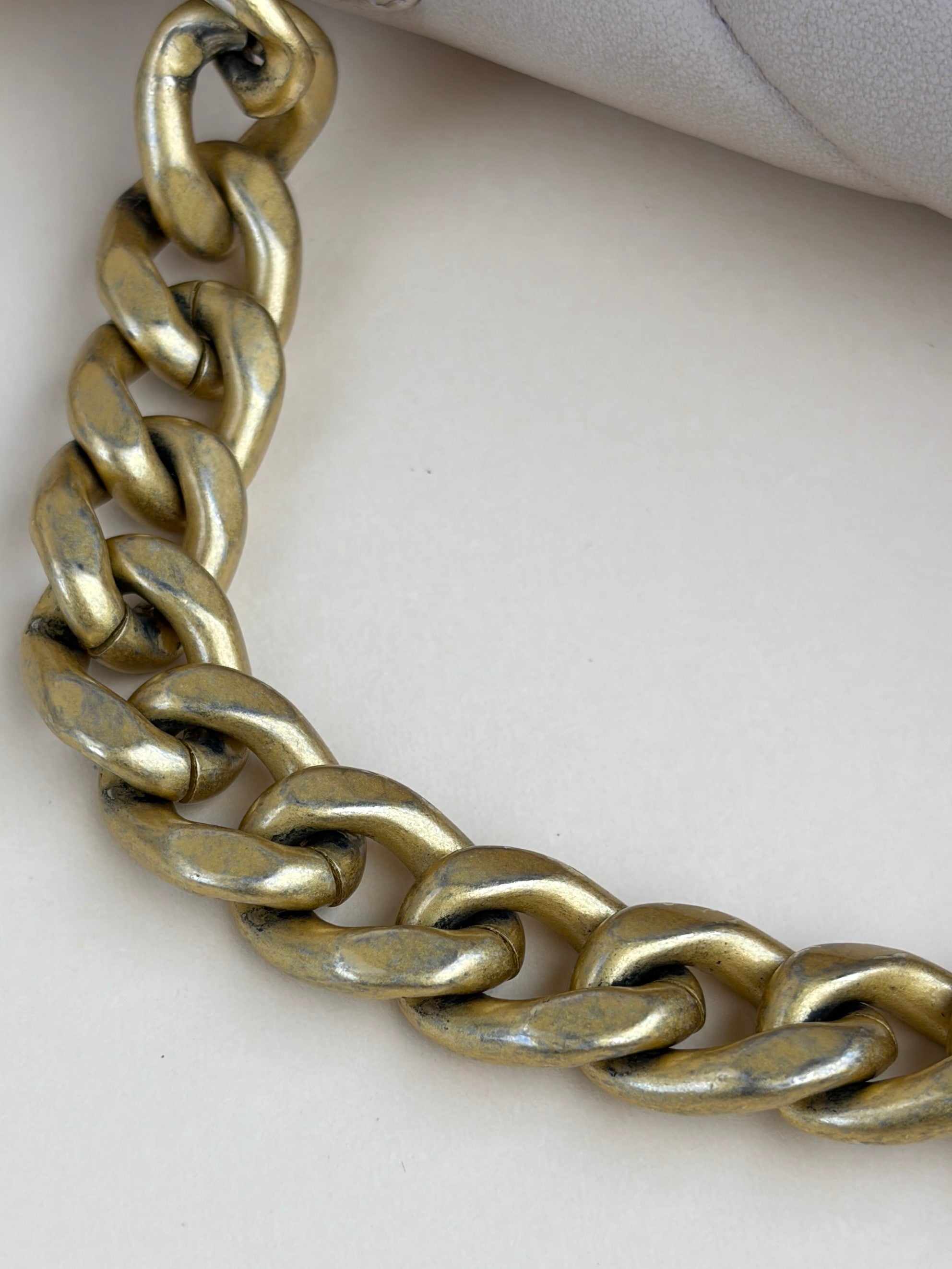 Chanel beige lambskin quilted Chanel 19 wallet on chain gold