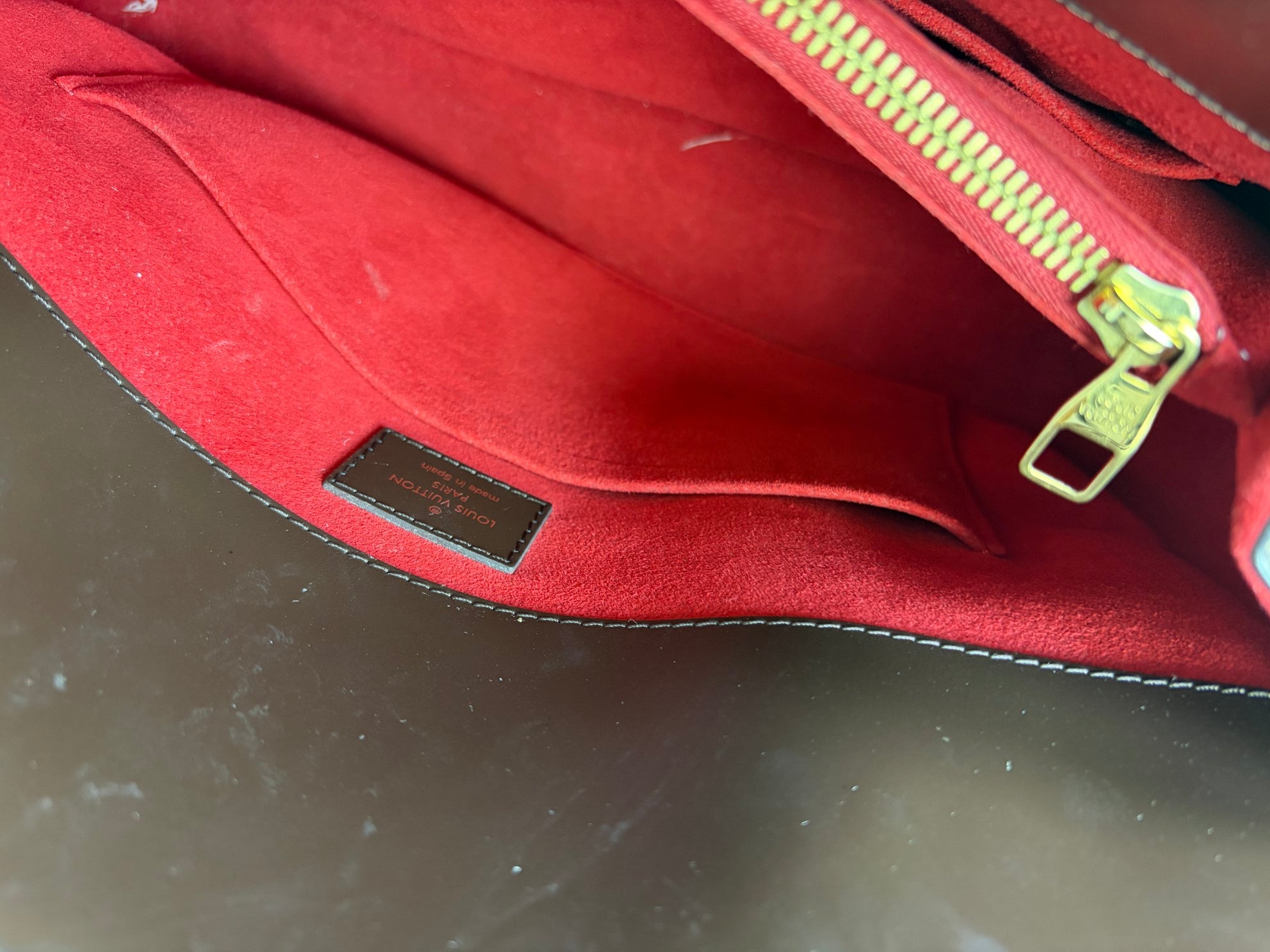 Louis Vuitton Damier Ebene Rivoli MM Tote Bag with Strap