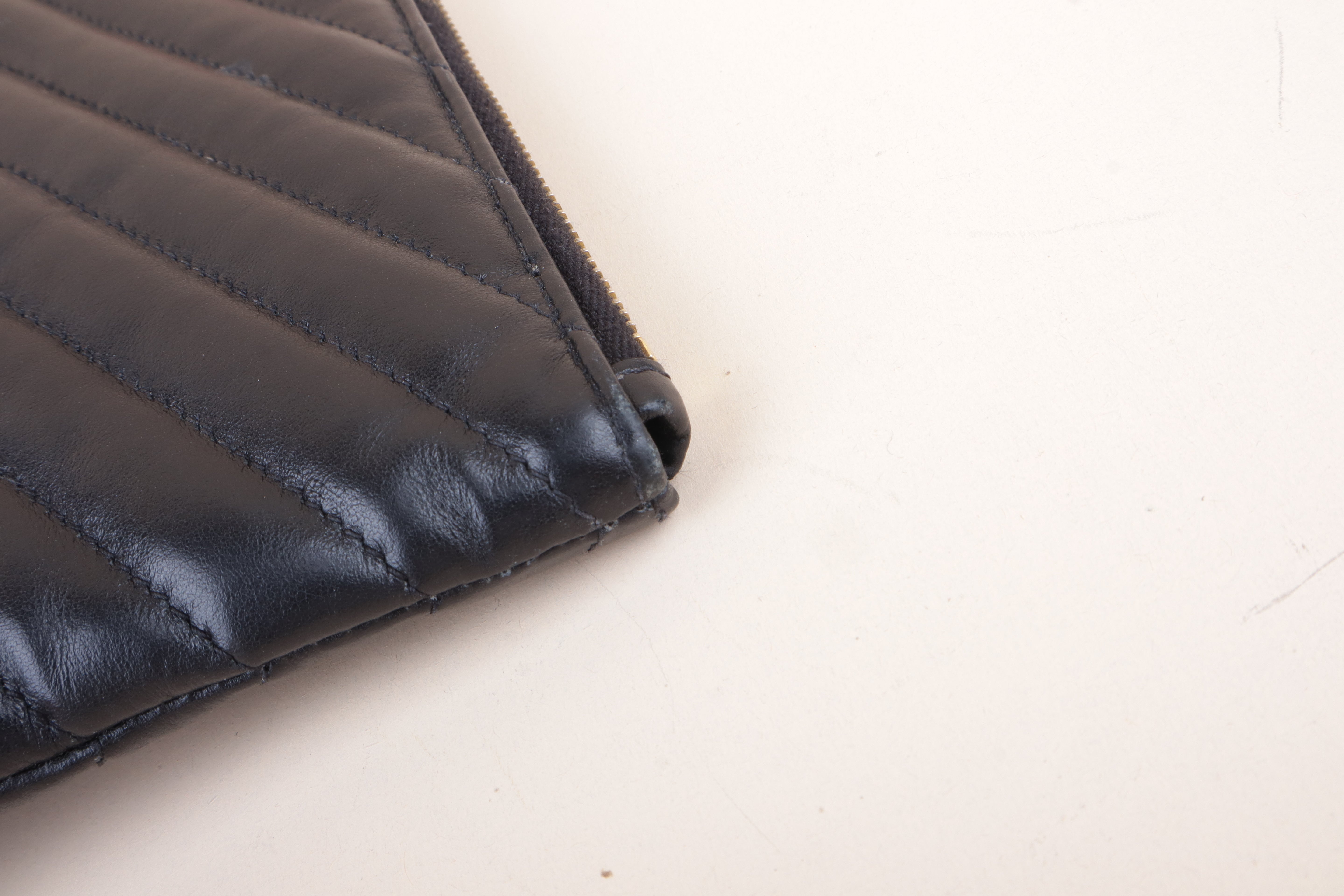 YSL matelassé document holder black large casnnadre L pouch