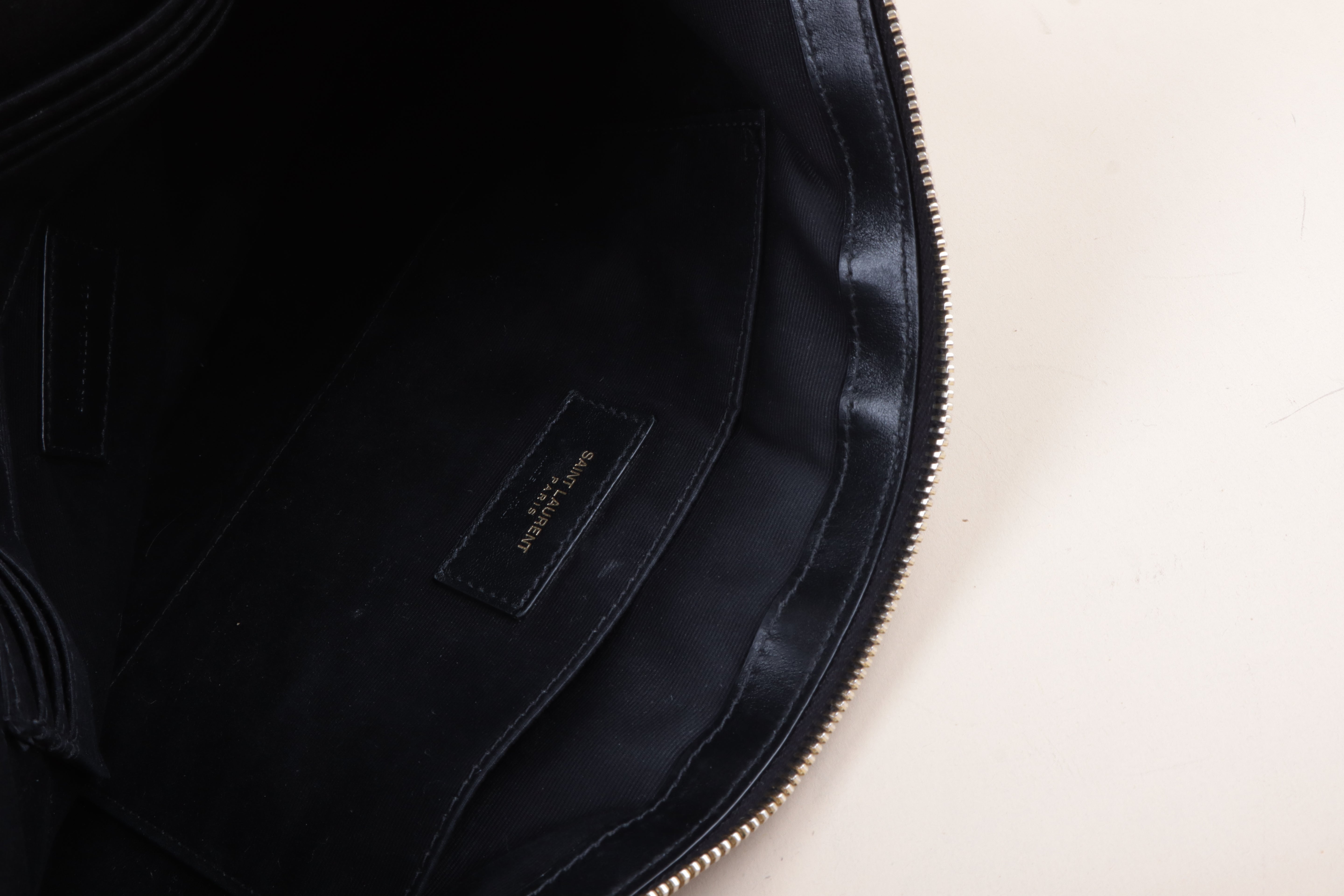 YSL matelassé document holder black large casnnadre L pouch