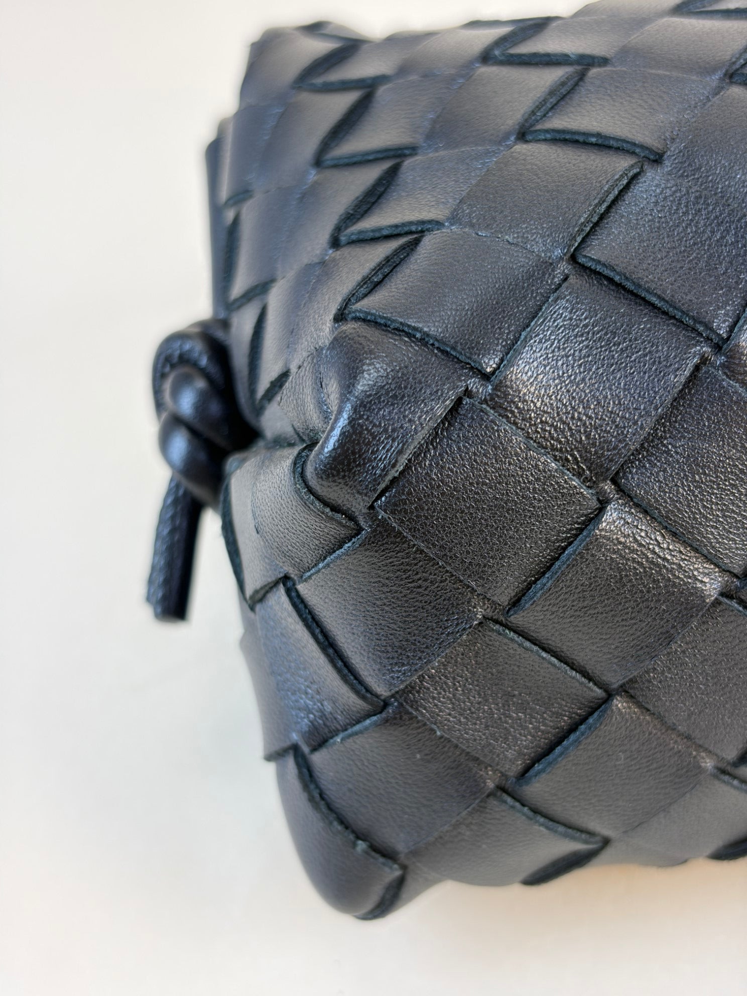 Bottega Veneta Black Intrecciato Mini Loop Camera Bag