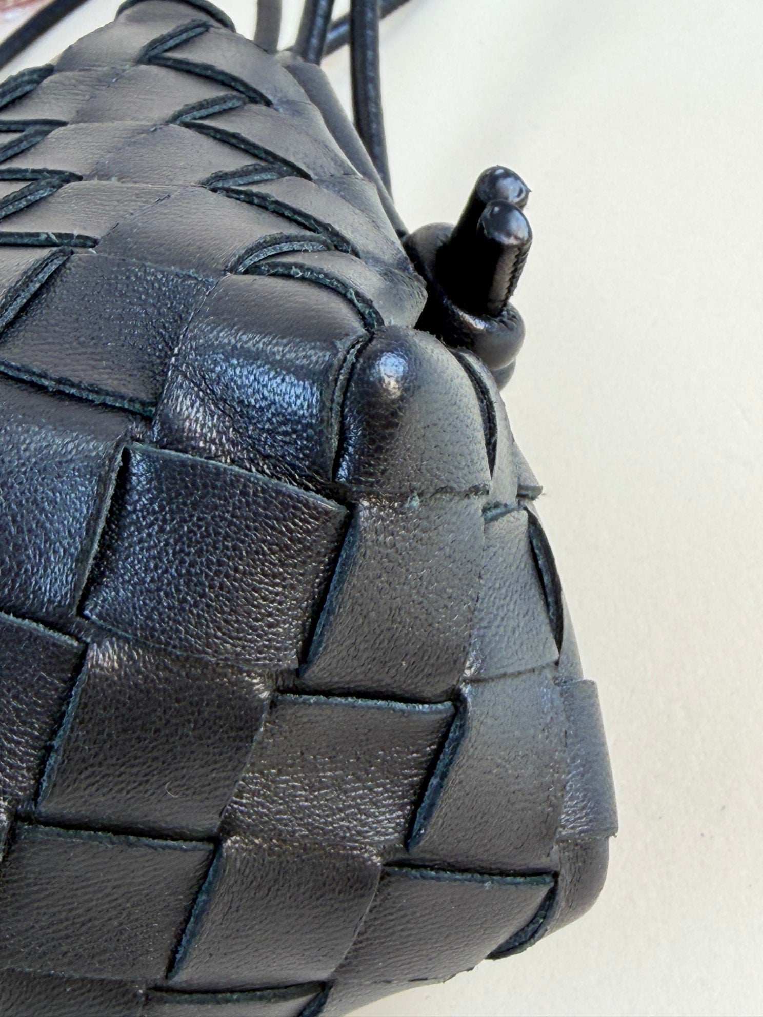 Bottega Veneta Black Intrecciato Mini Loop Camera Bag