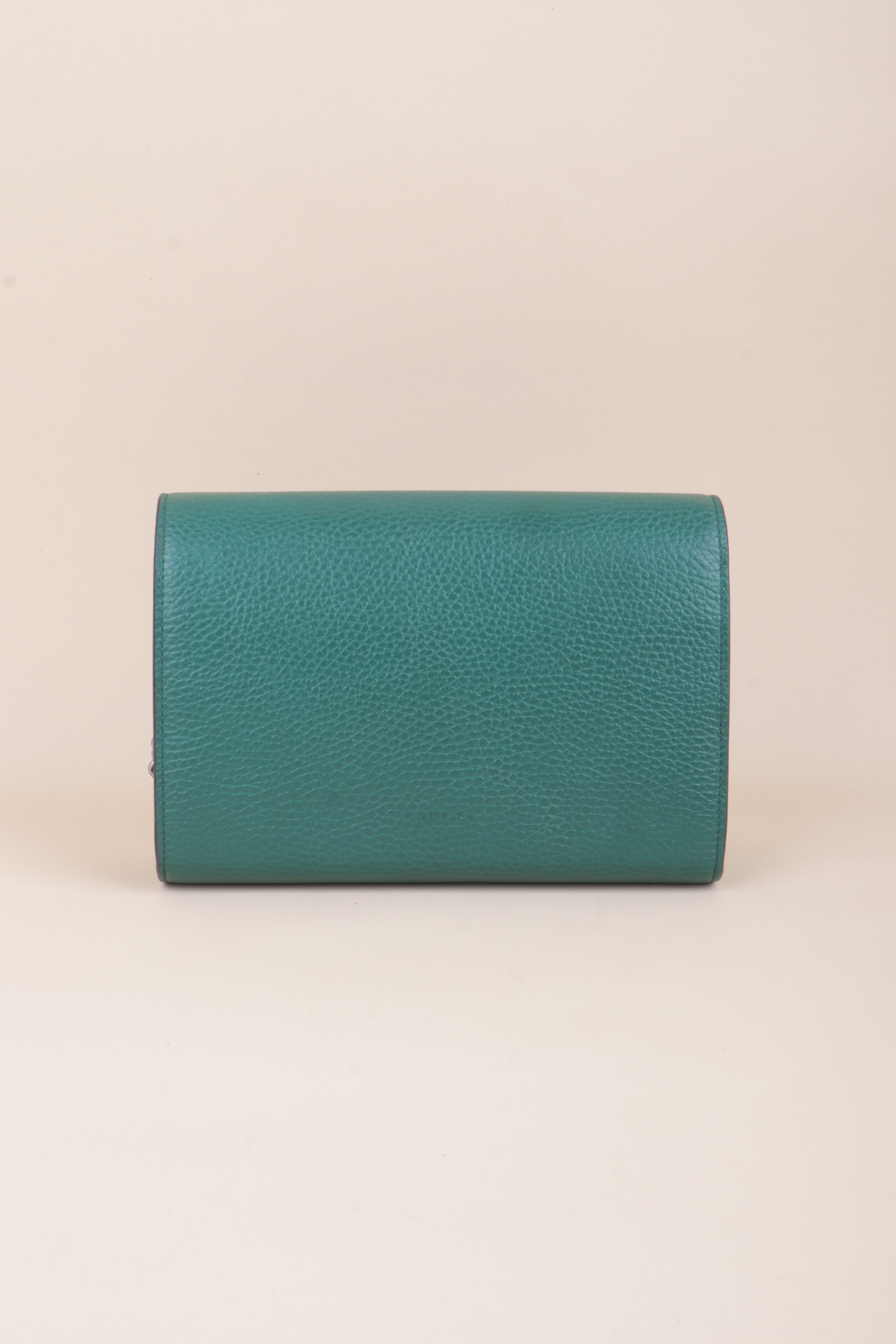 Gucci green Dionysus wallet on Chain crystal logo Bag