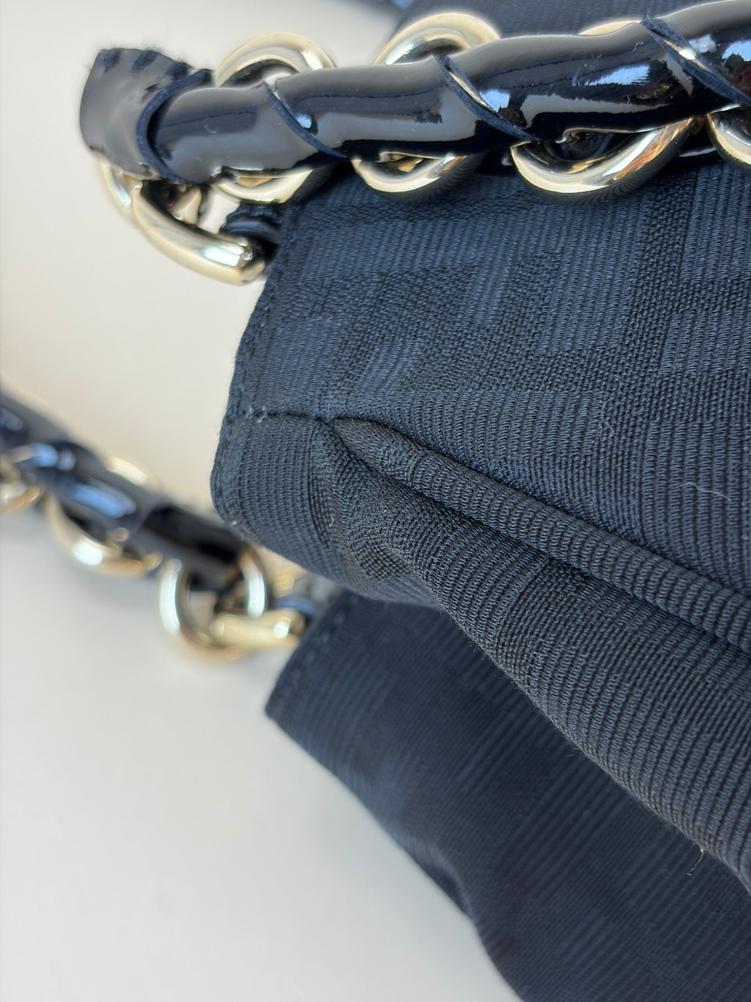 Fendi Black Print Small Mia Tote Bag