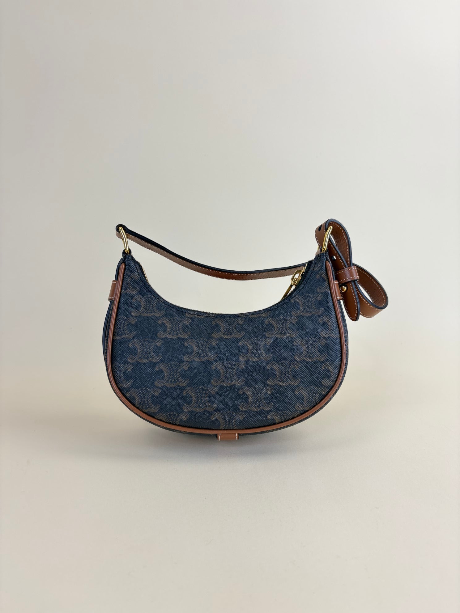 Celine Brown Triomphe Mini Ava Shoulder Bag