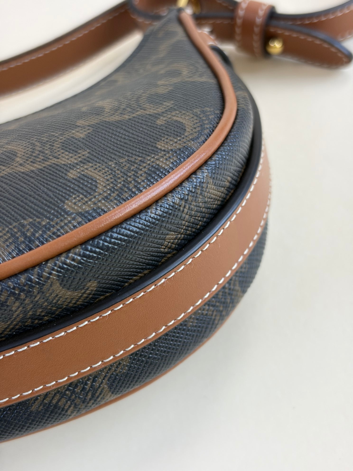 Celine Brown Triomphe Mini Ava Shoulder Bag