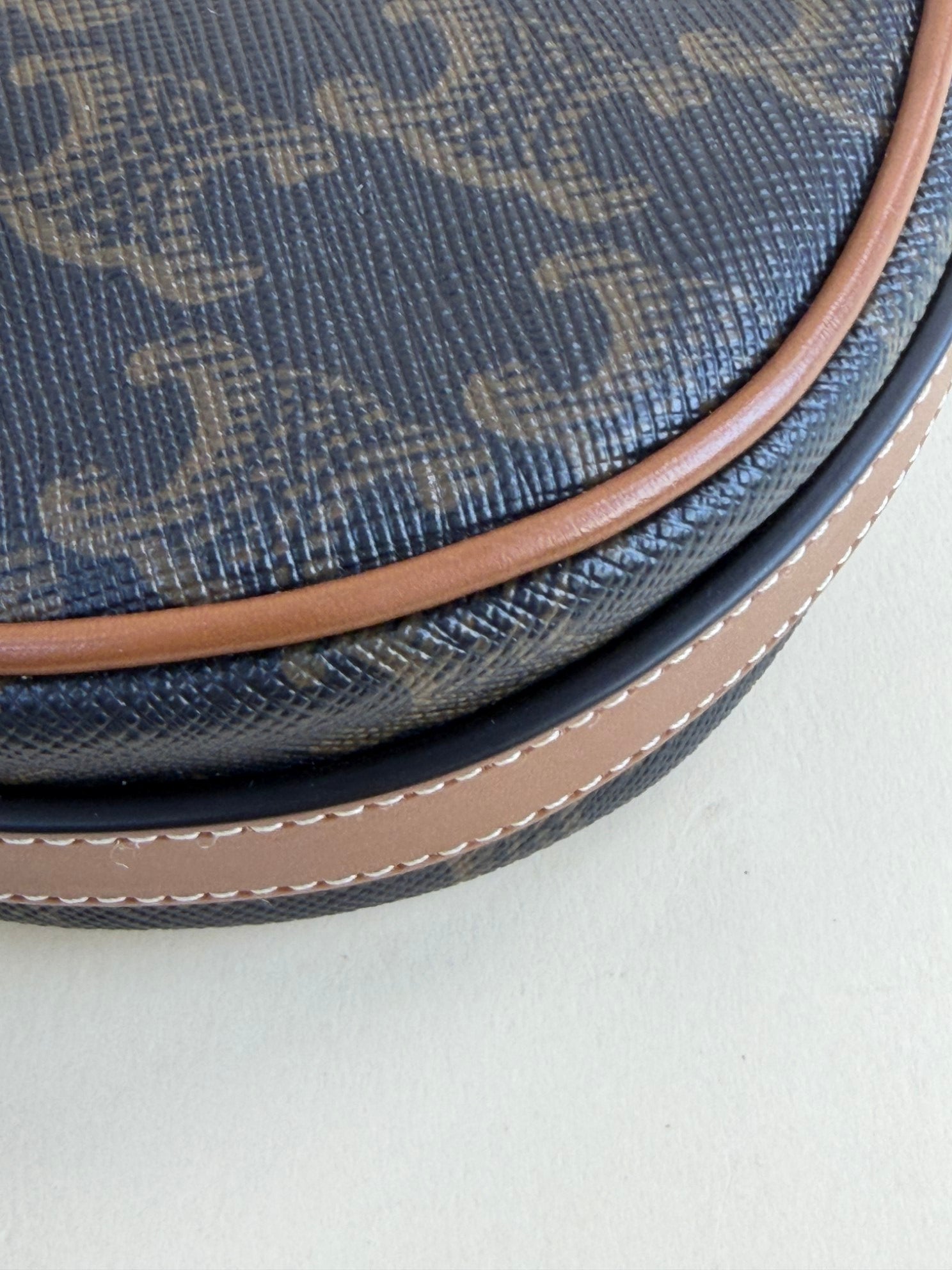 Celine Brown Triomphe Mini Ava Shoulder Bag