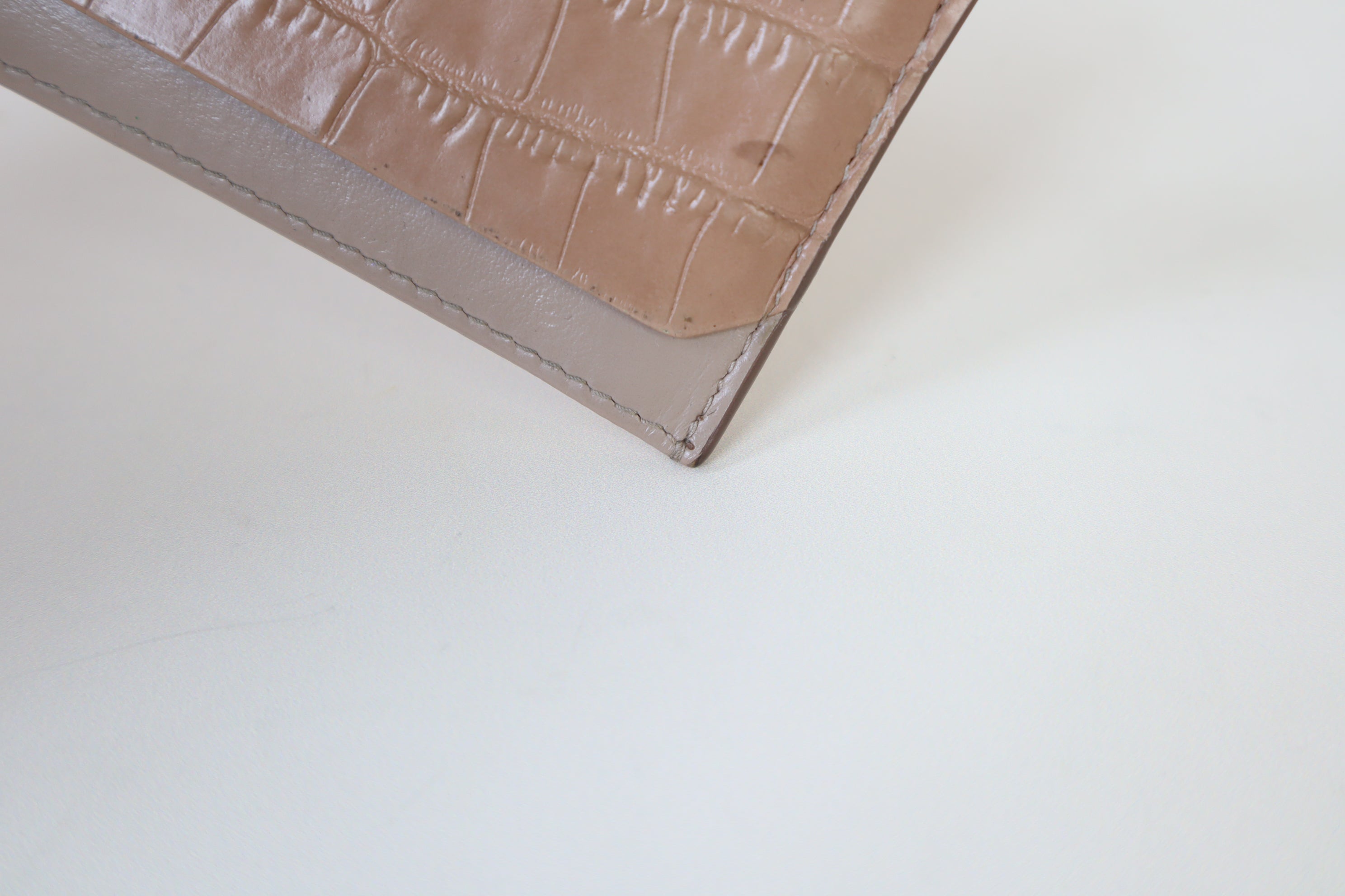 Miu Miu Nude Croco Niw Niw Card Holder