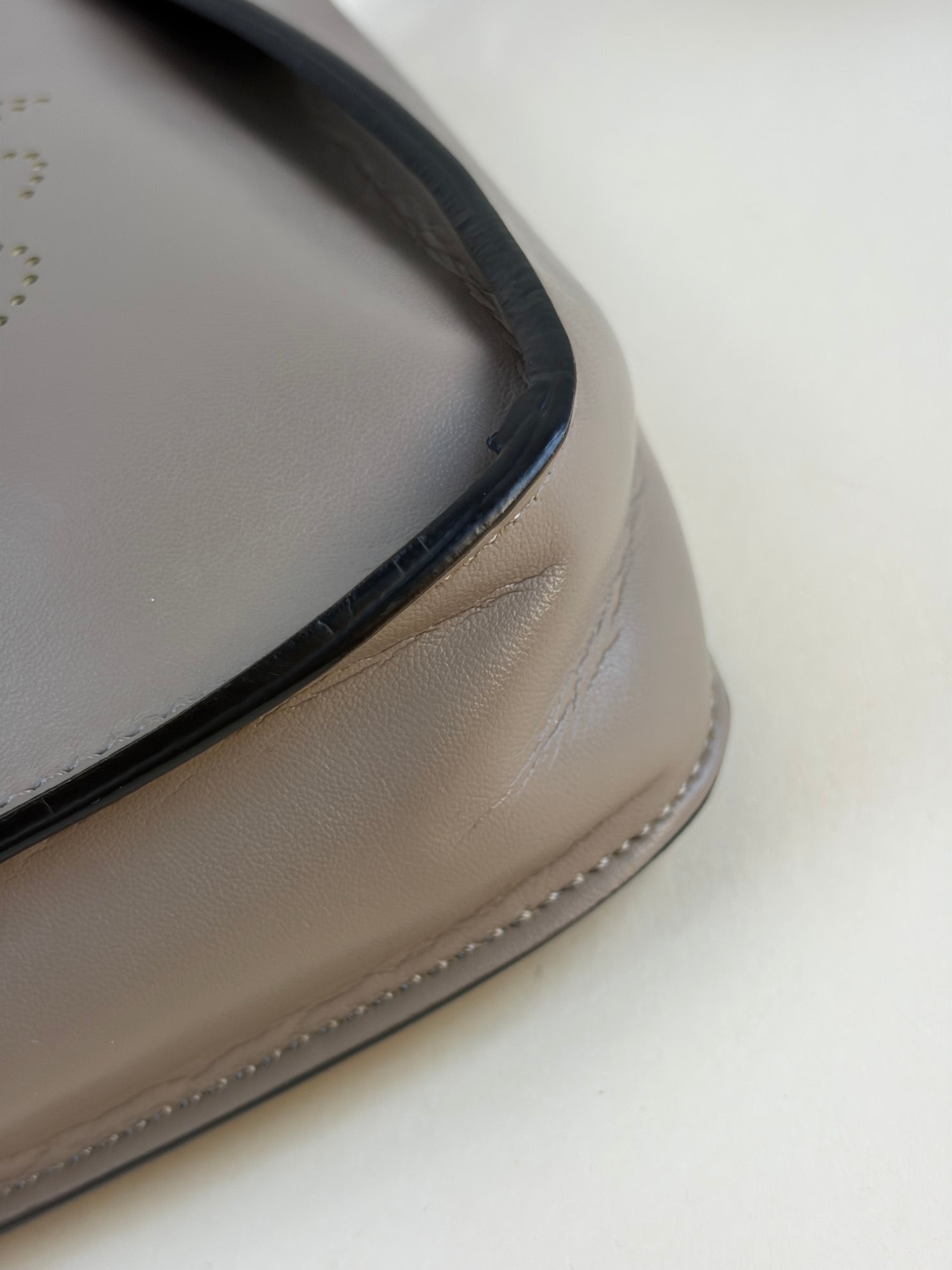 Stella Mccartney Beige Tiny Logo Square Crossbody Bag