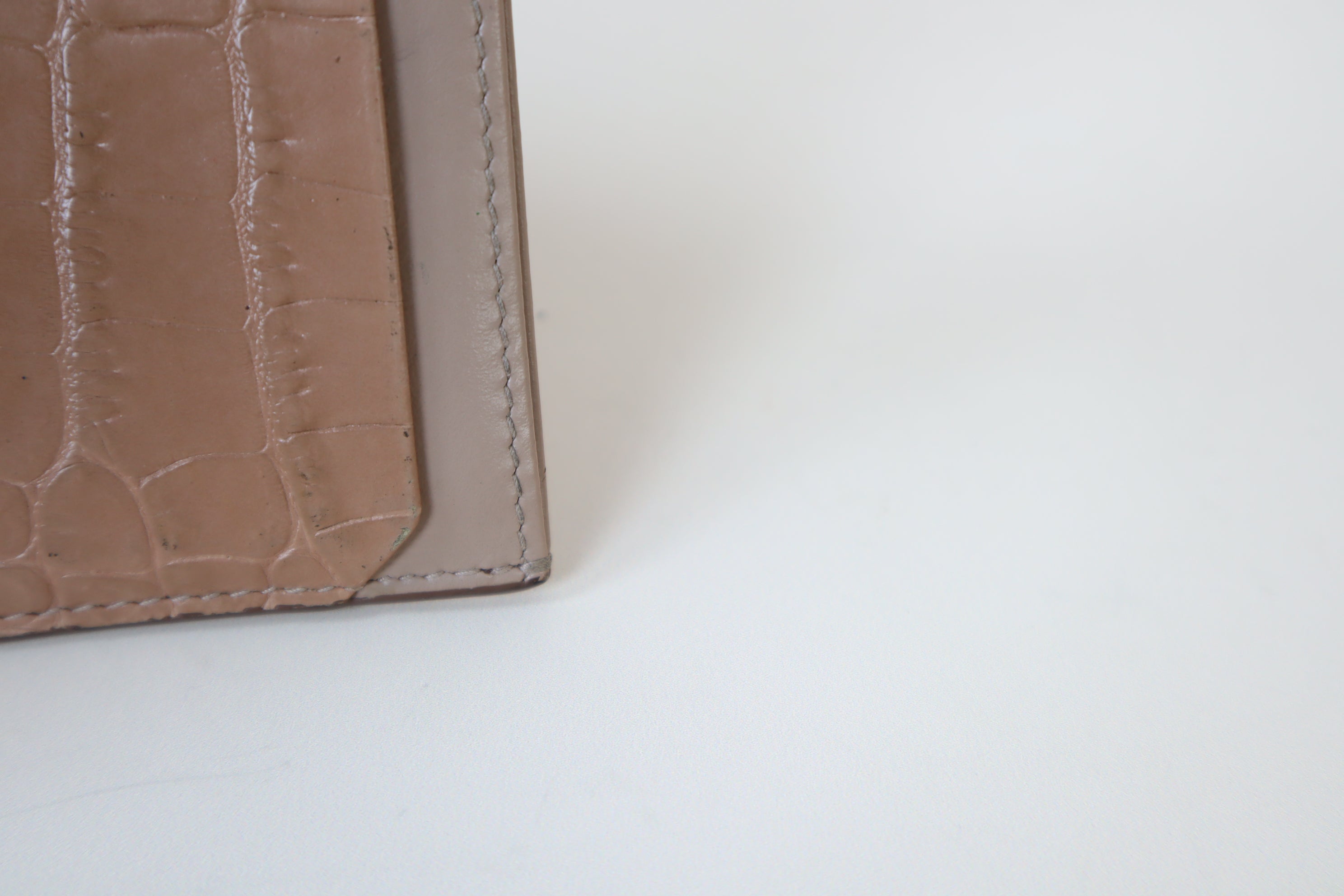 Miu Miu Nude Croco Niw Niw Card Holder