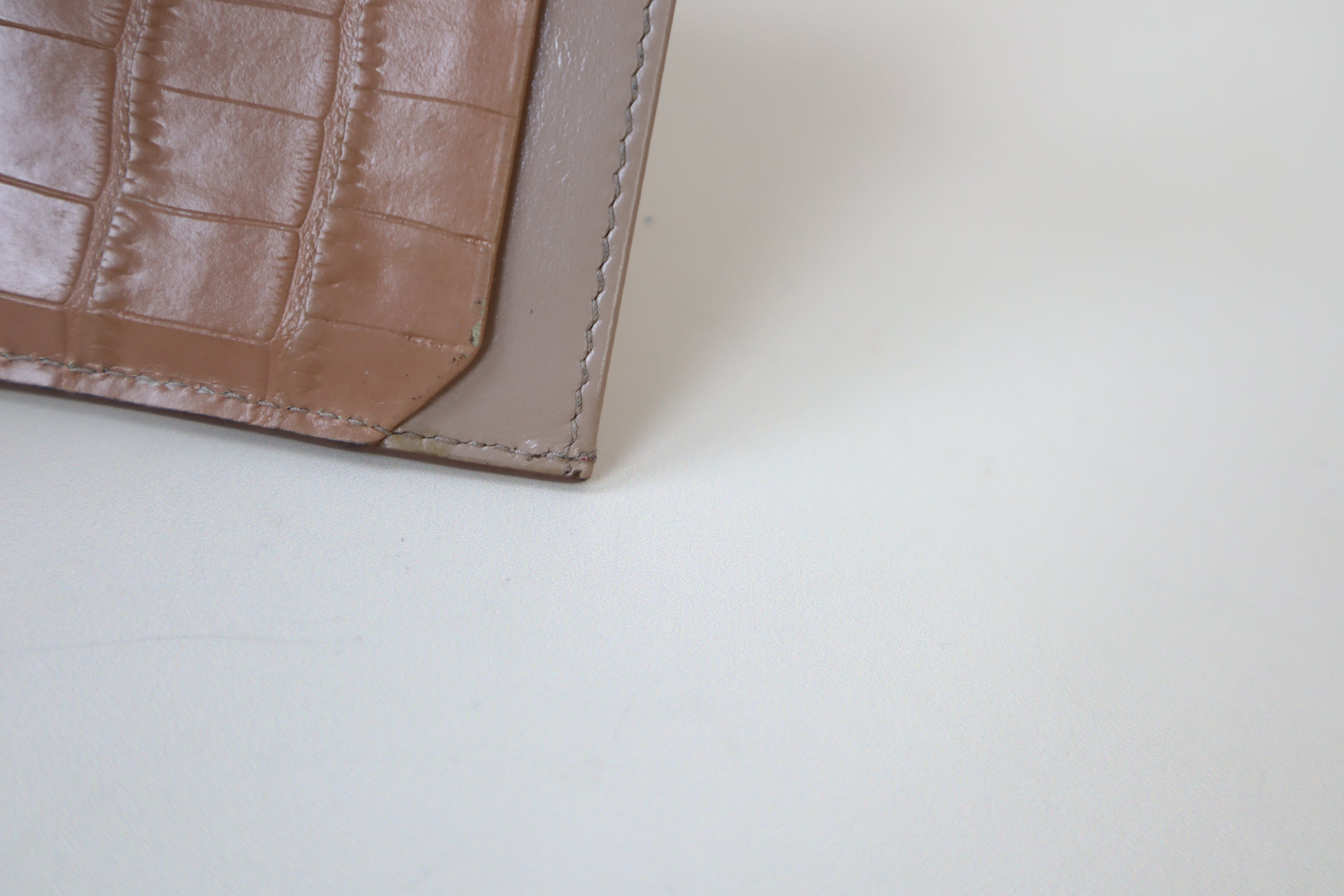 Miu Miu Nude Croco Niw Niw Card Holder